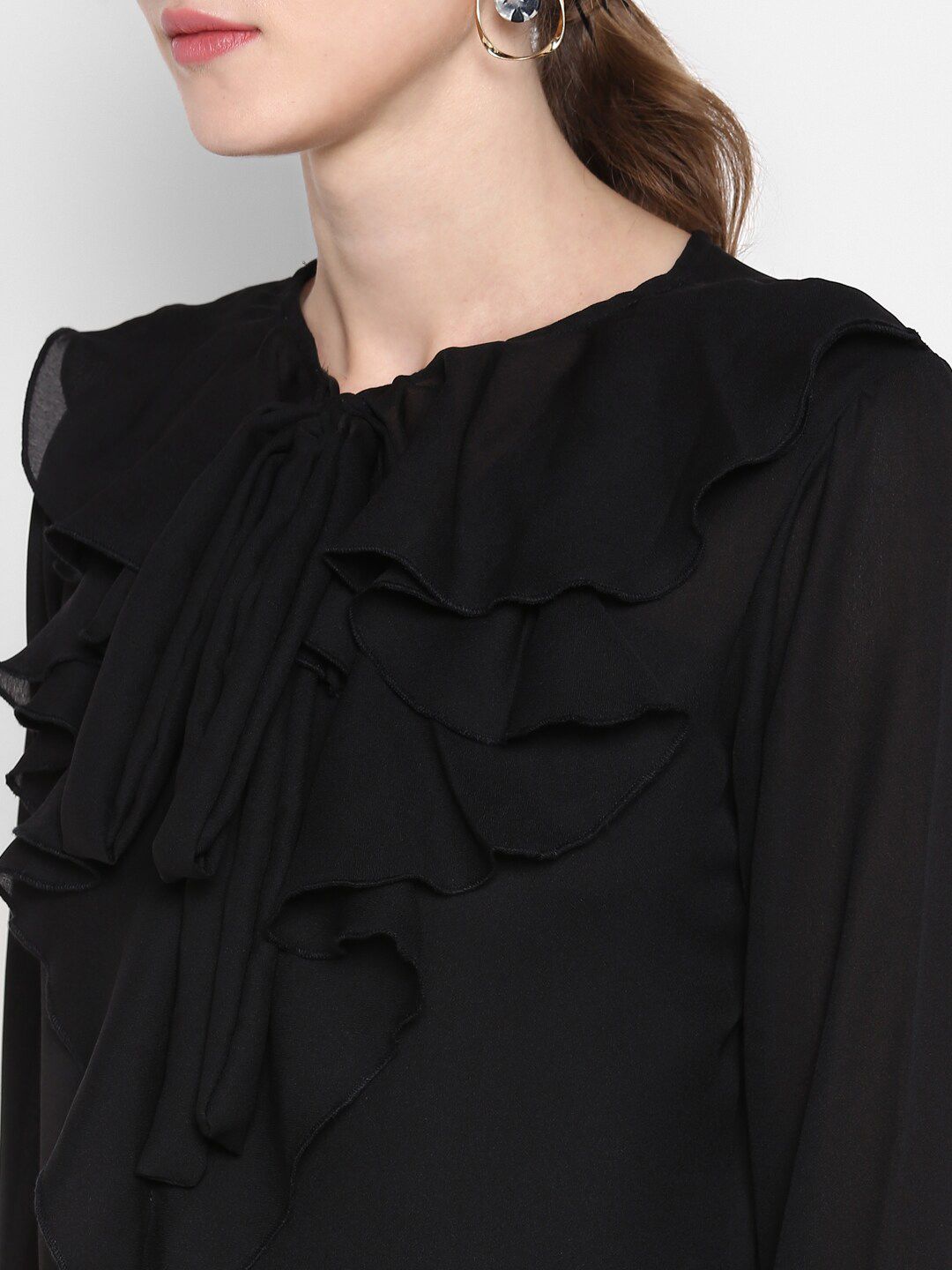 Black Flared Top — view 2