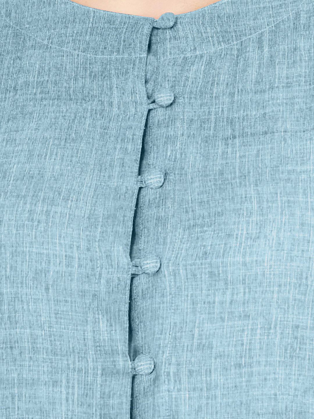 Blue Cotton Linen Tunic — view 2
