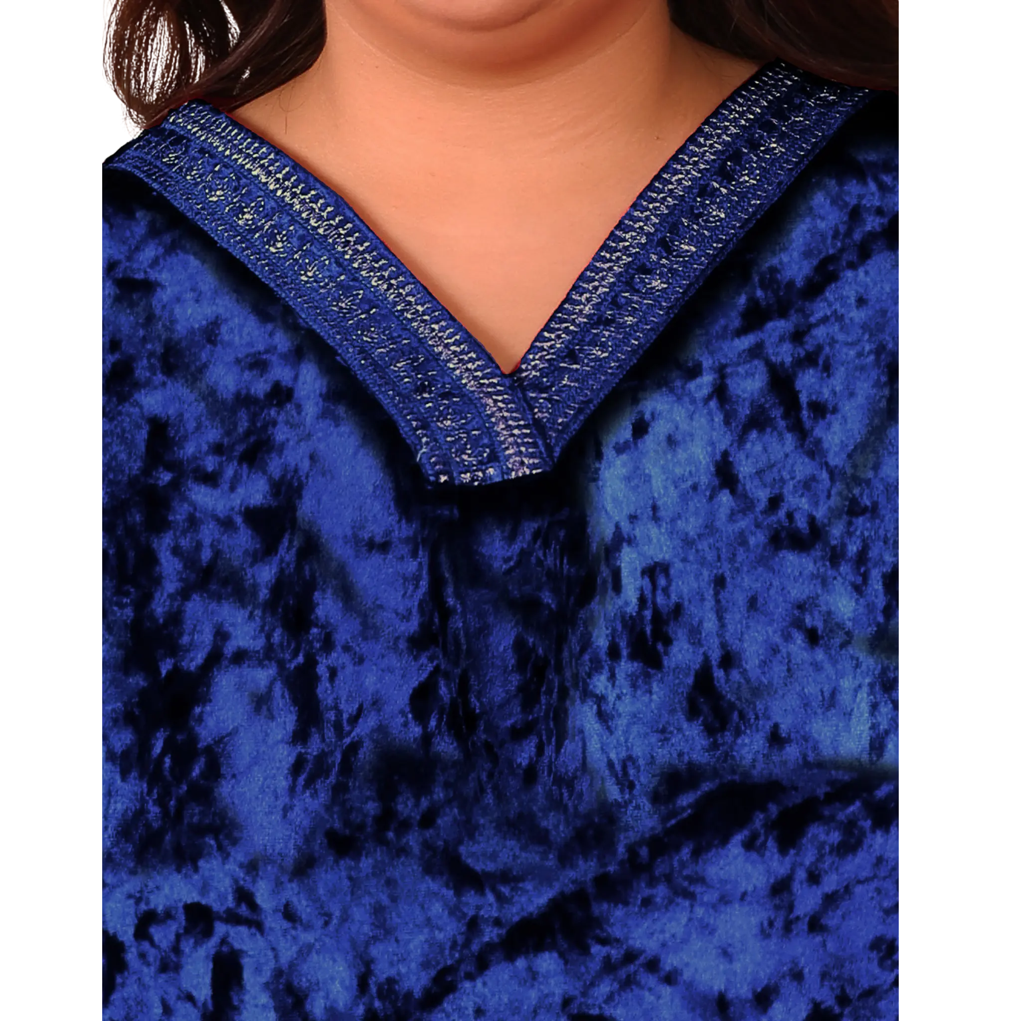 Blue Velvet Plus Size Tunic