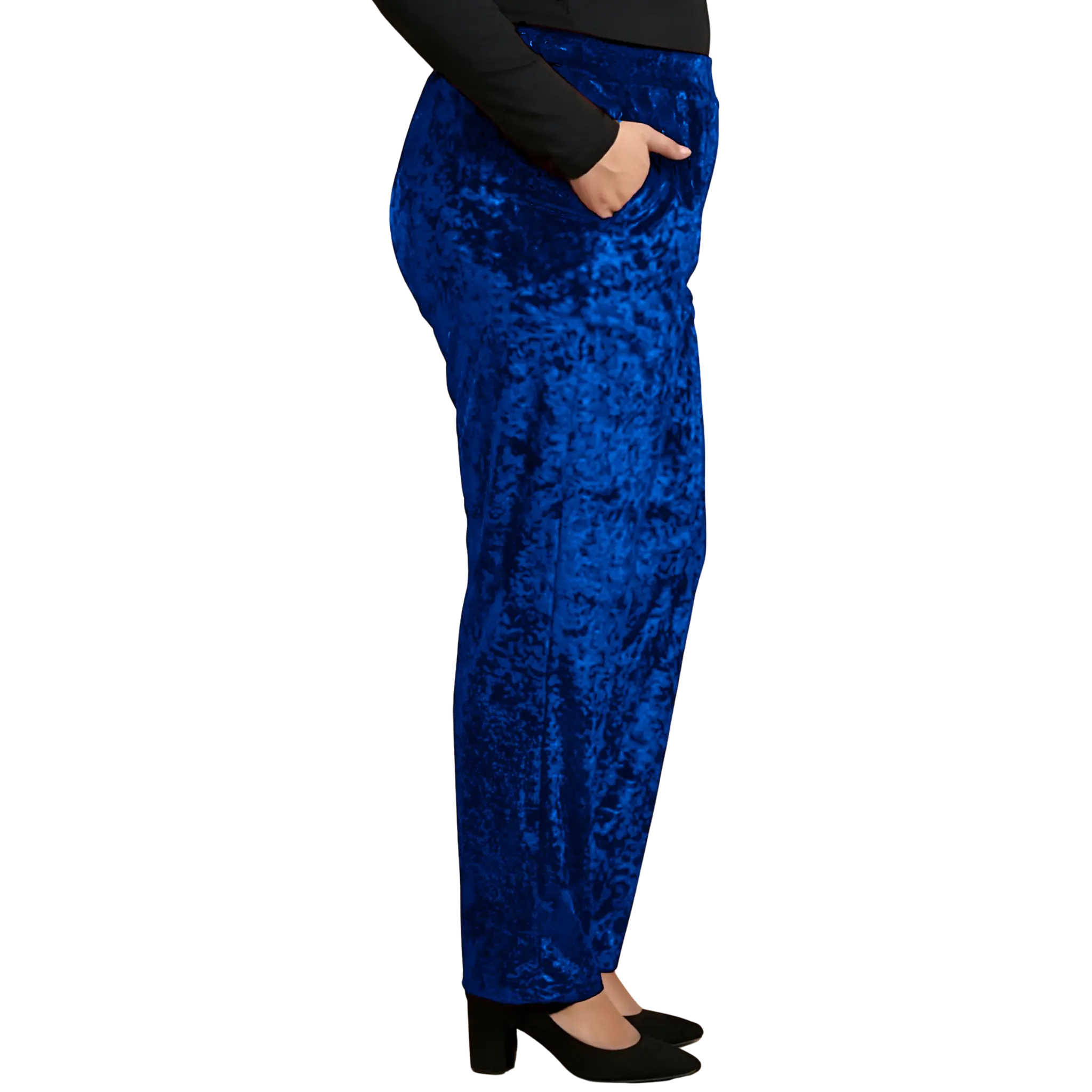 Blue Velvet Plus Size Trousers