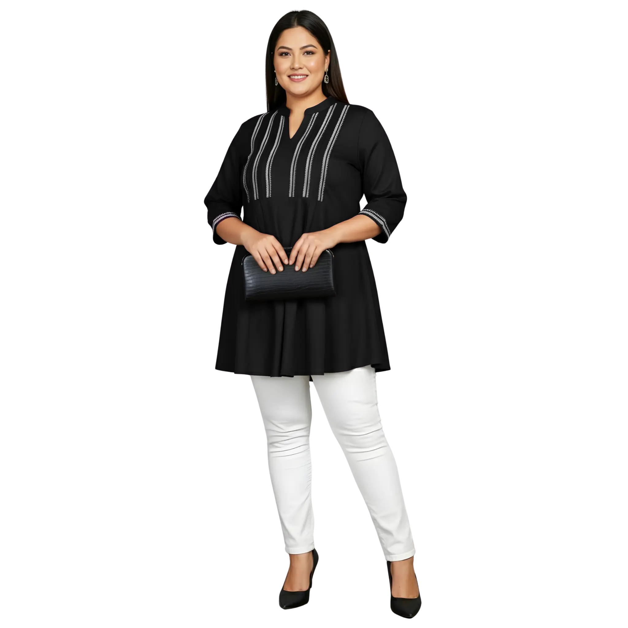 Black Embroidered Tunic