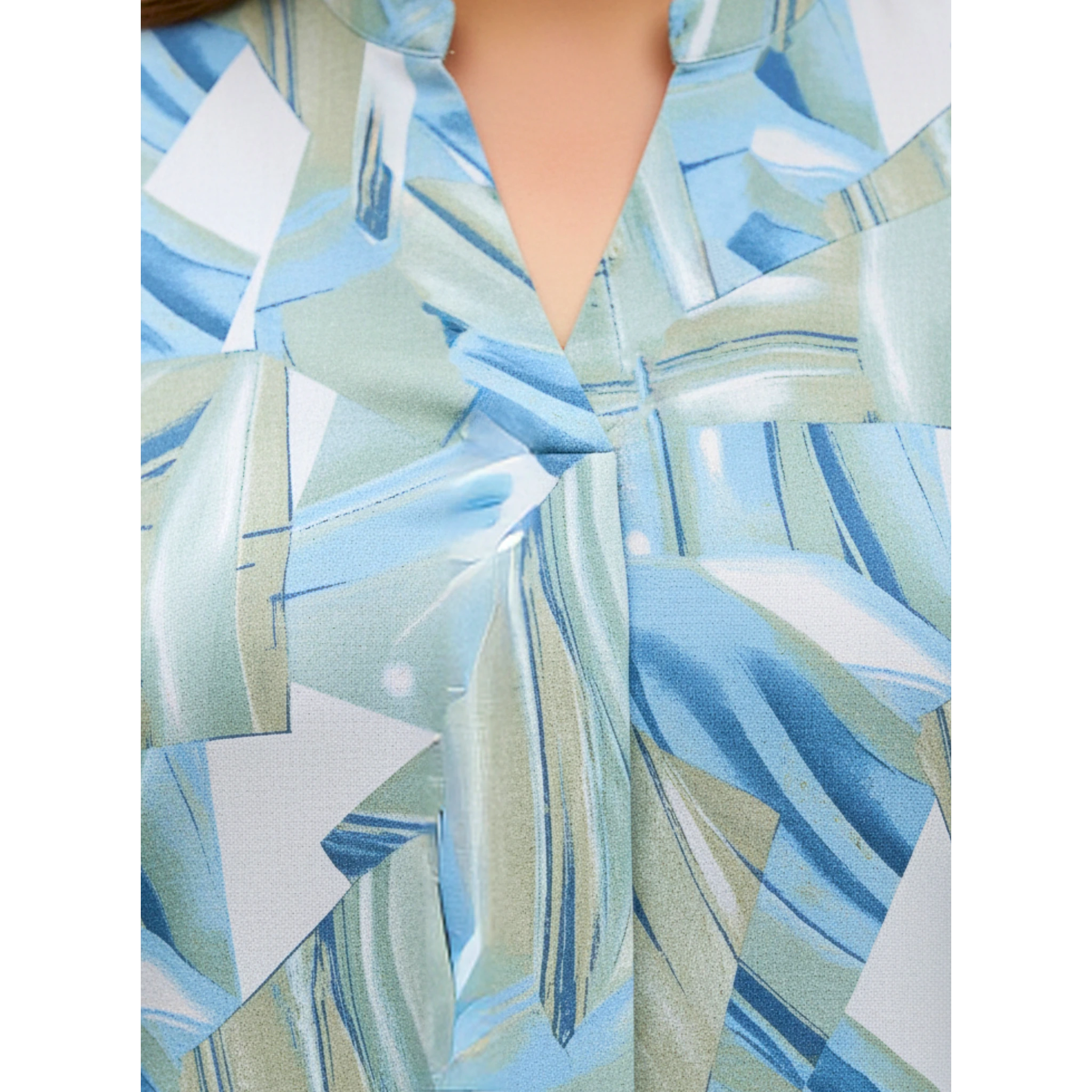 Green Centrepleat Print Tunic