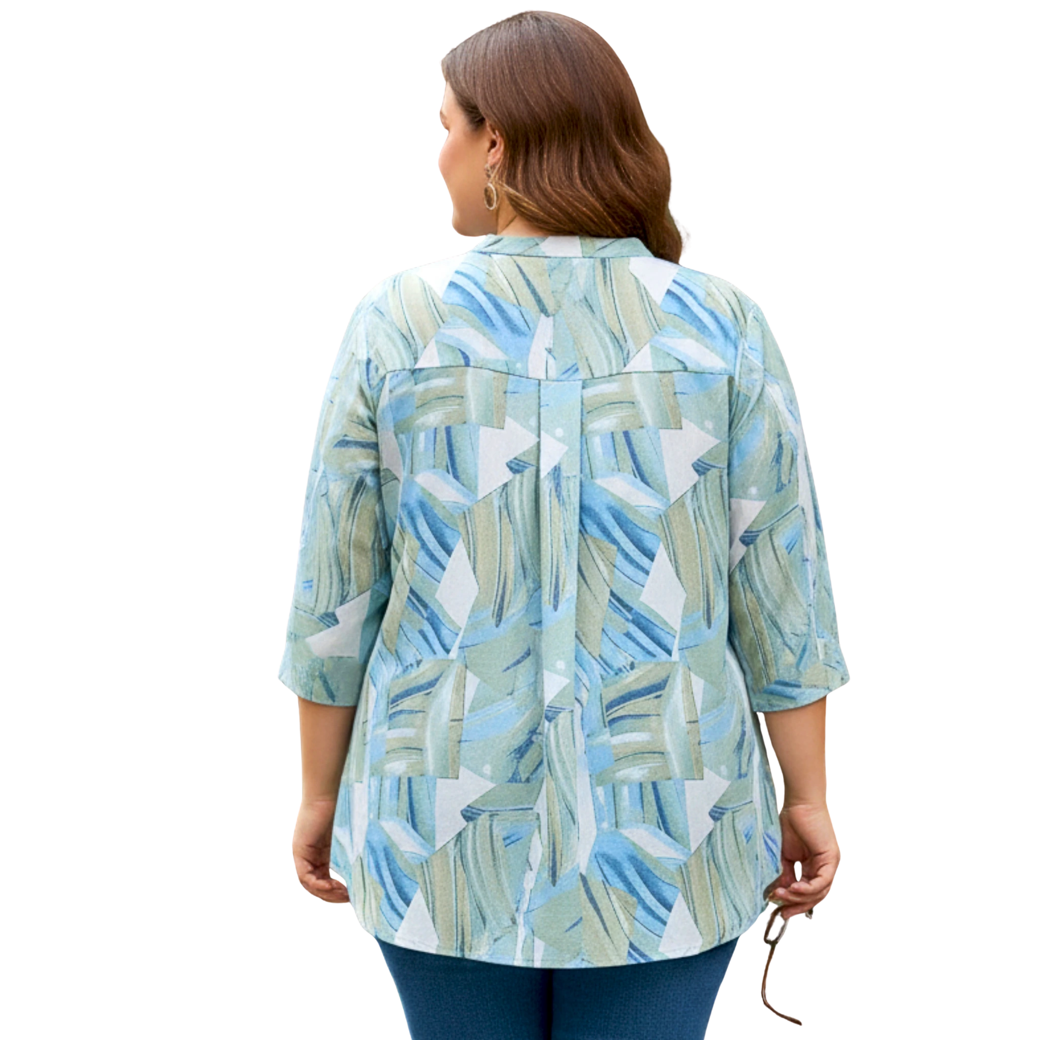 Green Centrepleat Print Tunic