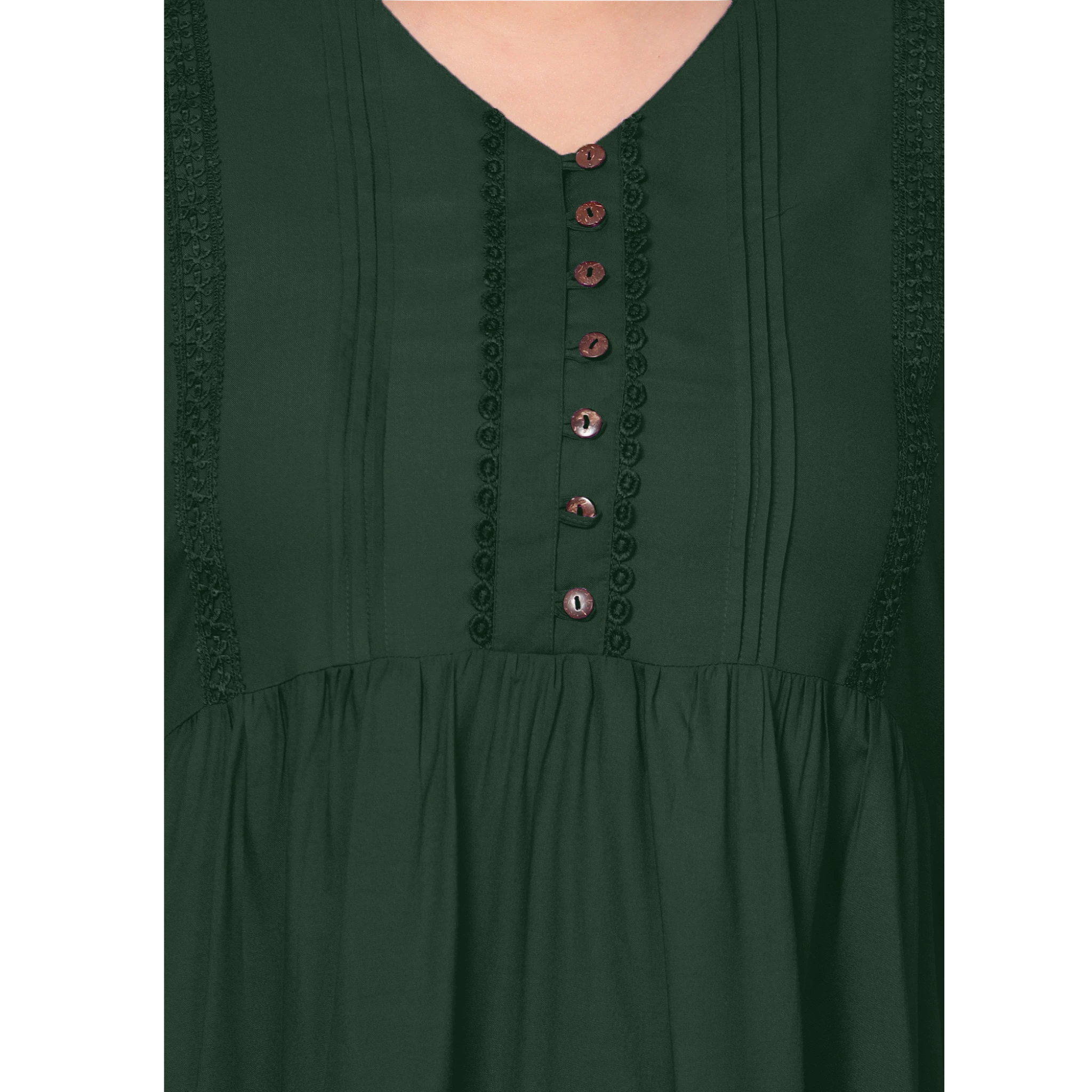 Green Lace Plus Size Tunic