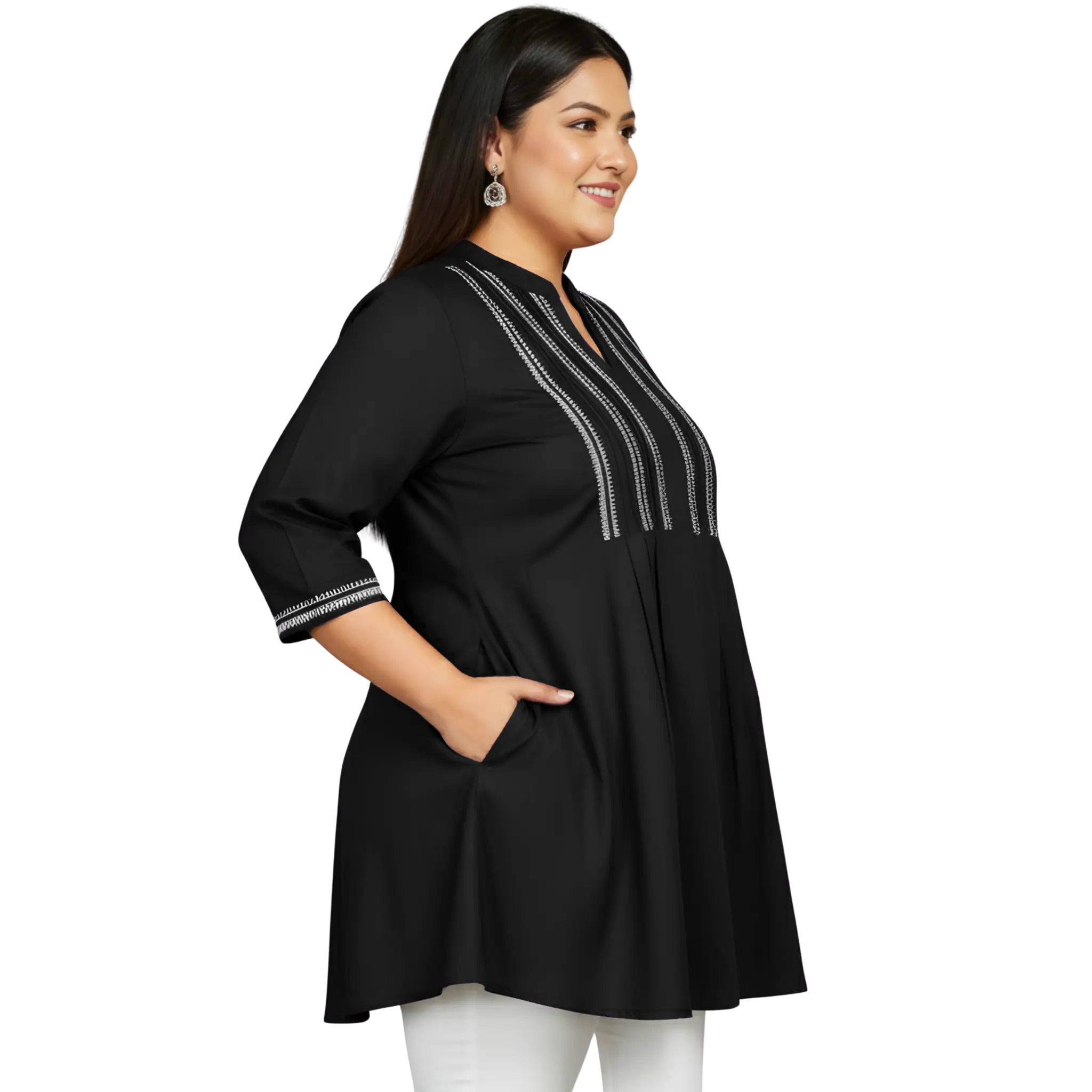 Black Embroidered Tunic