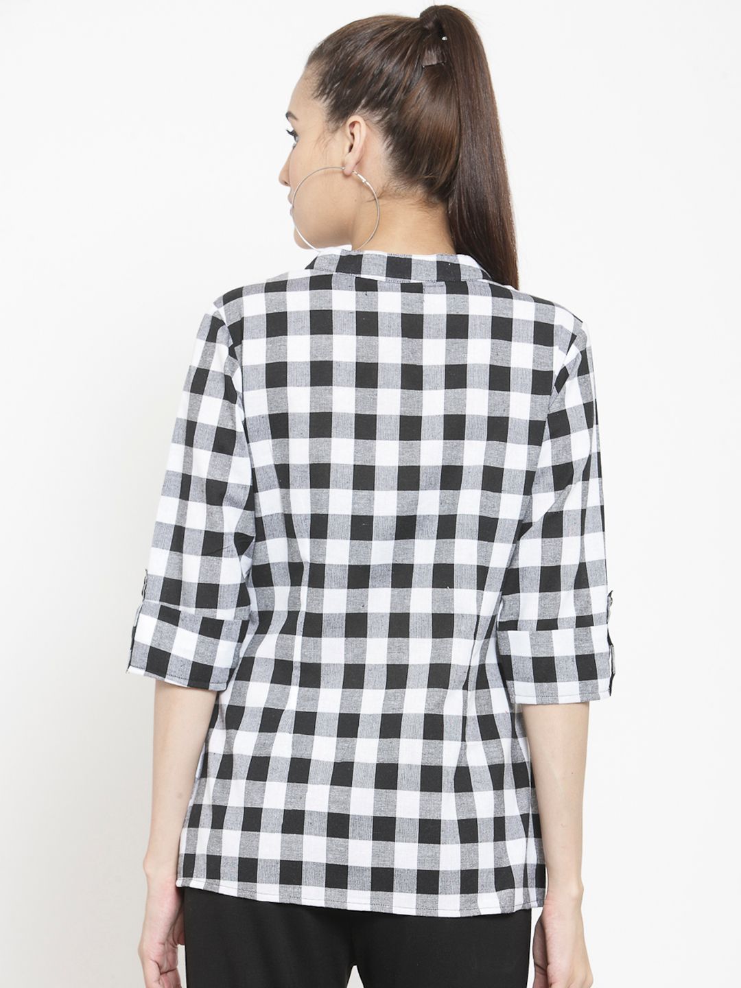 Black Checkered Shirt — view 4