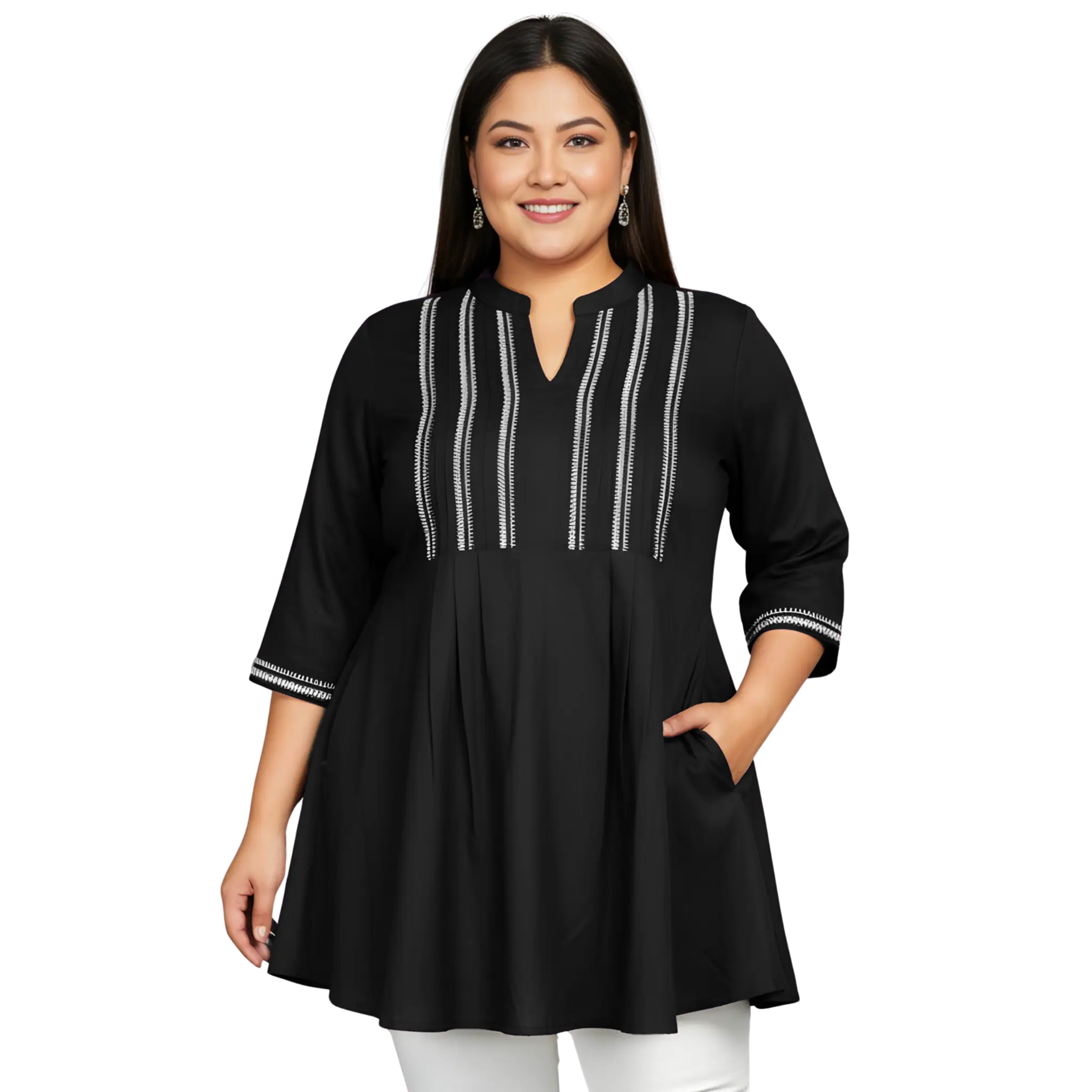 Black Embroidered Tunic