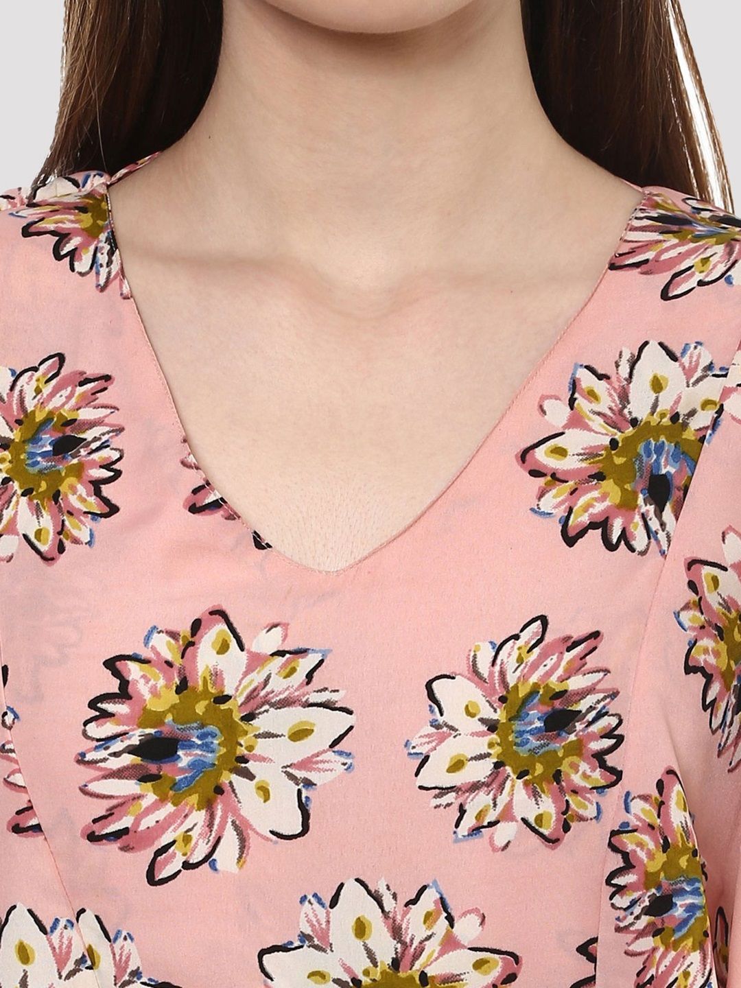Pink Floral Print Top — view 2