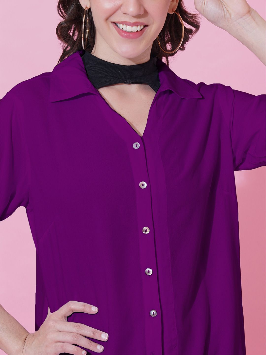Purple Oversize Shirt — view 2