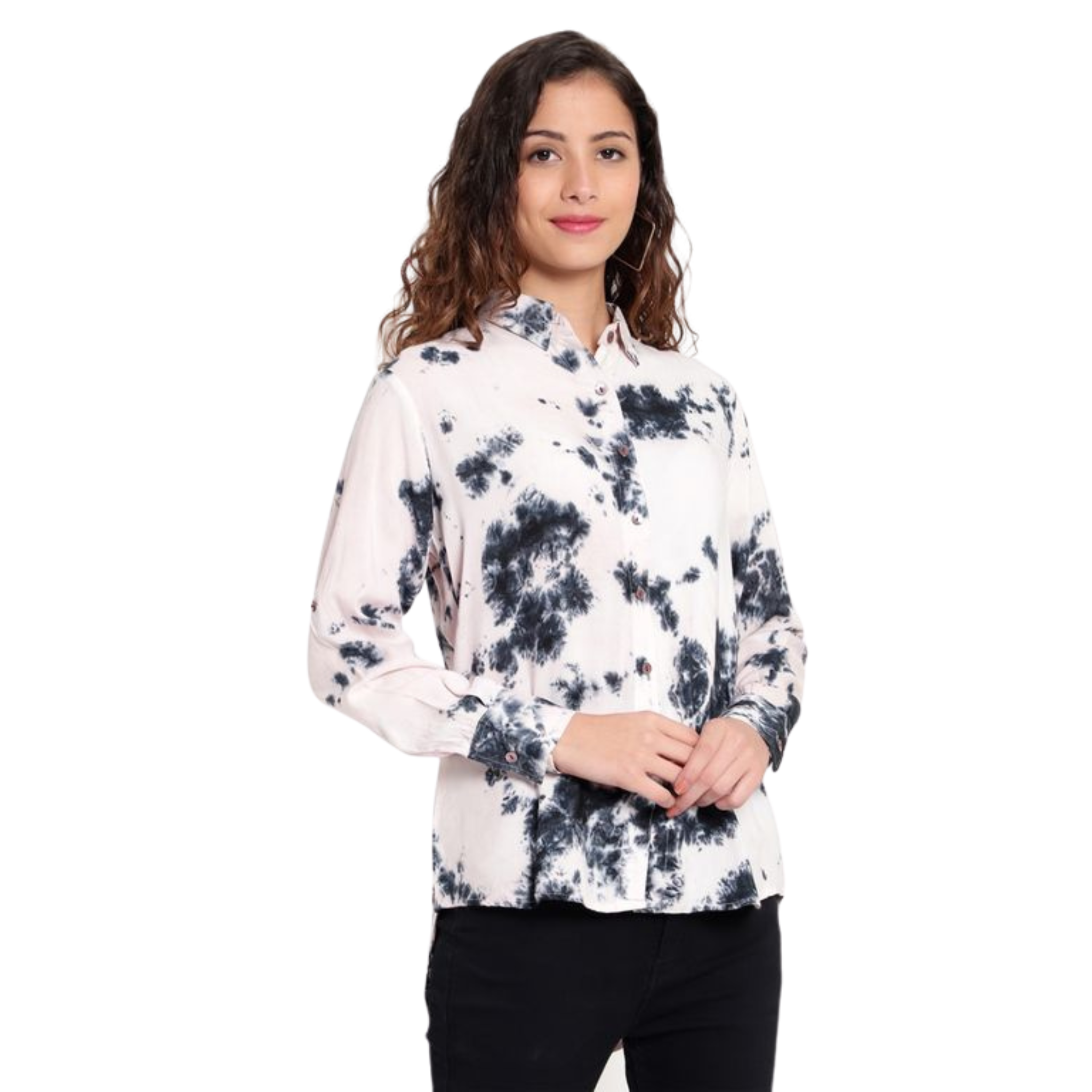 Black and White Tie Dye Shirt
