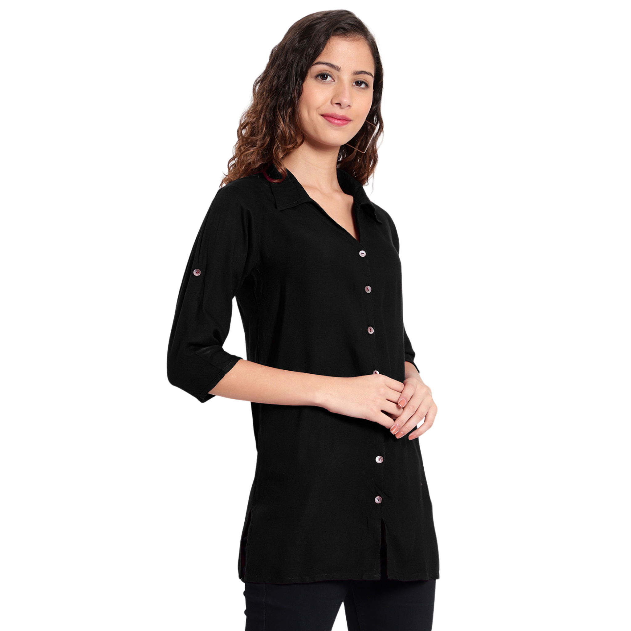 Black Longline Shirt