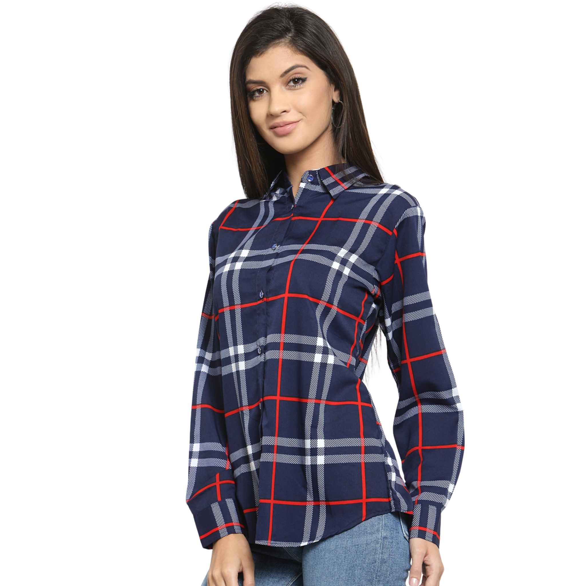 Blue and Red Checkered Shirt