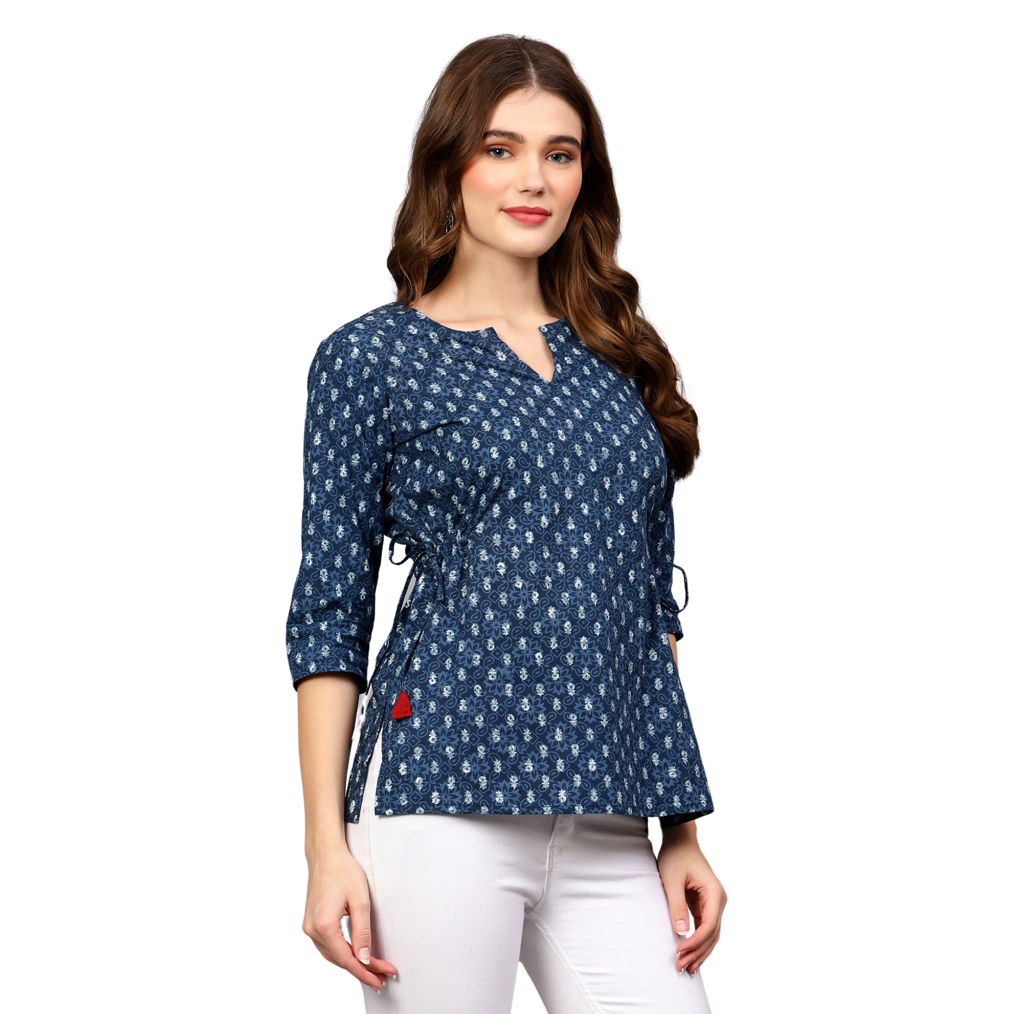 Blue Indigo Hand Block Tunic
