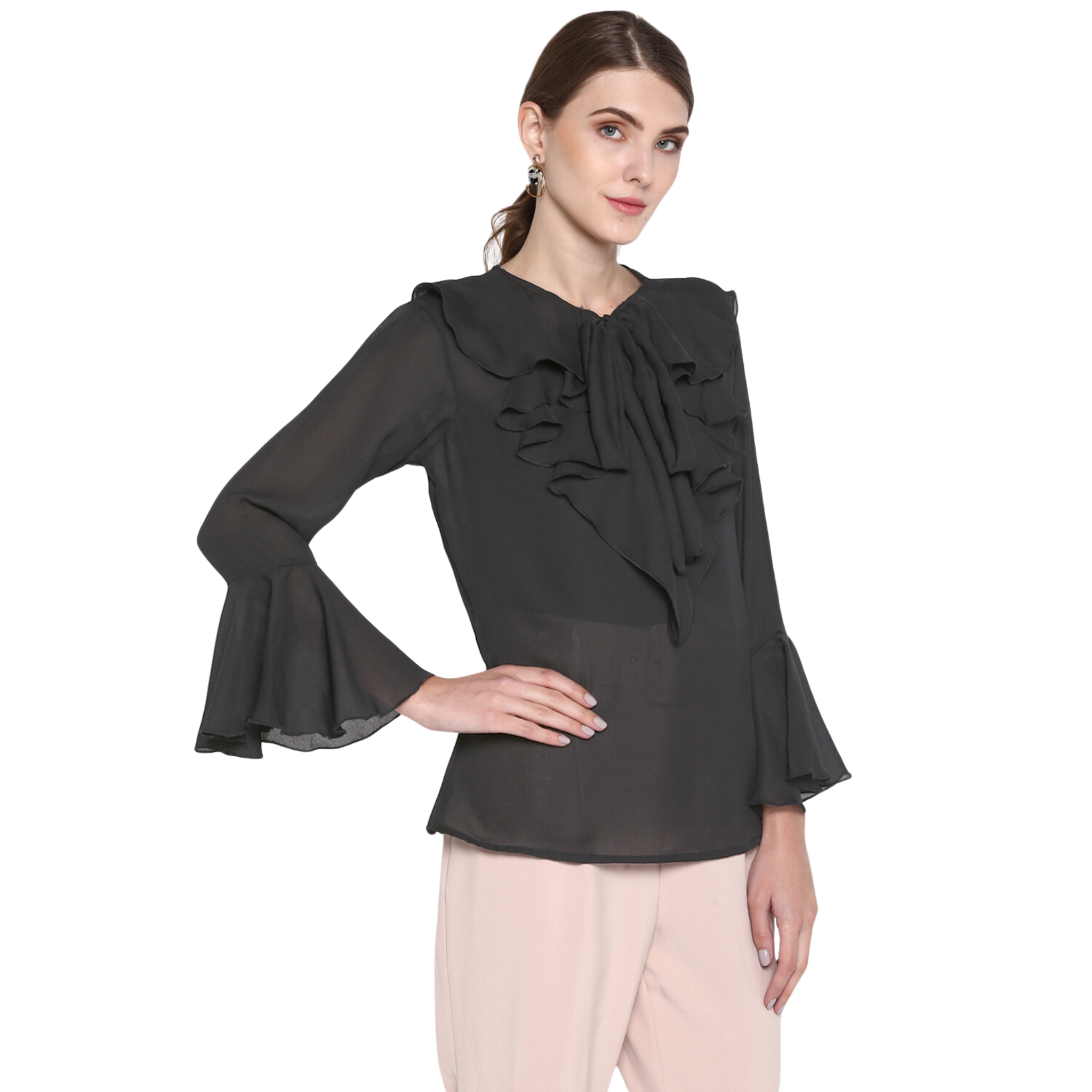 Black Flared Top