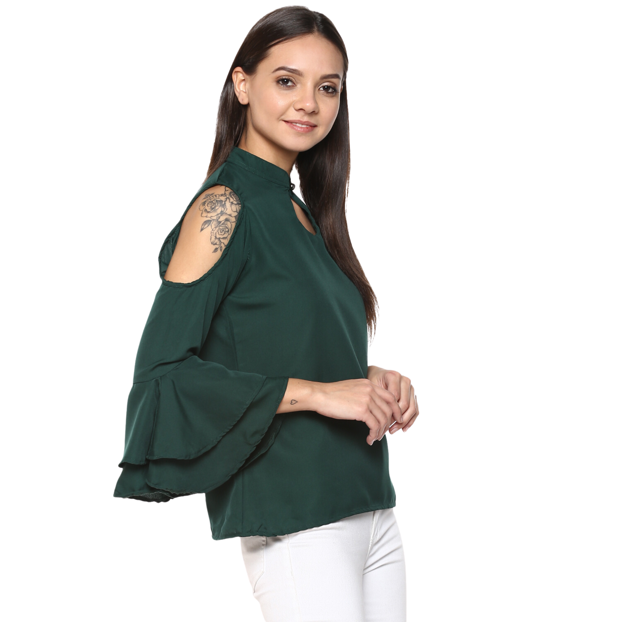 Green Georgette Top