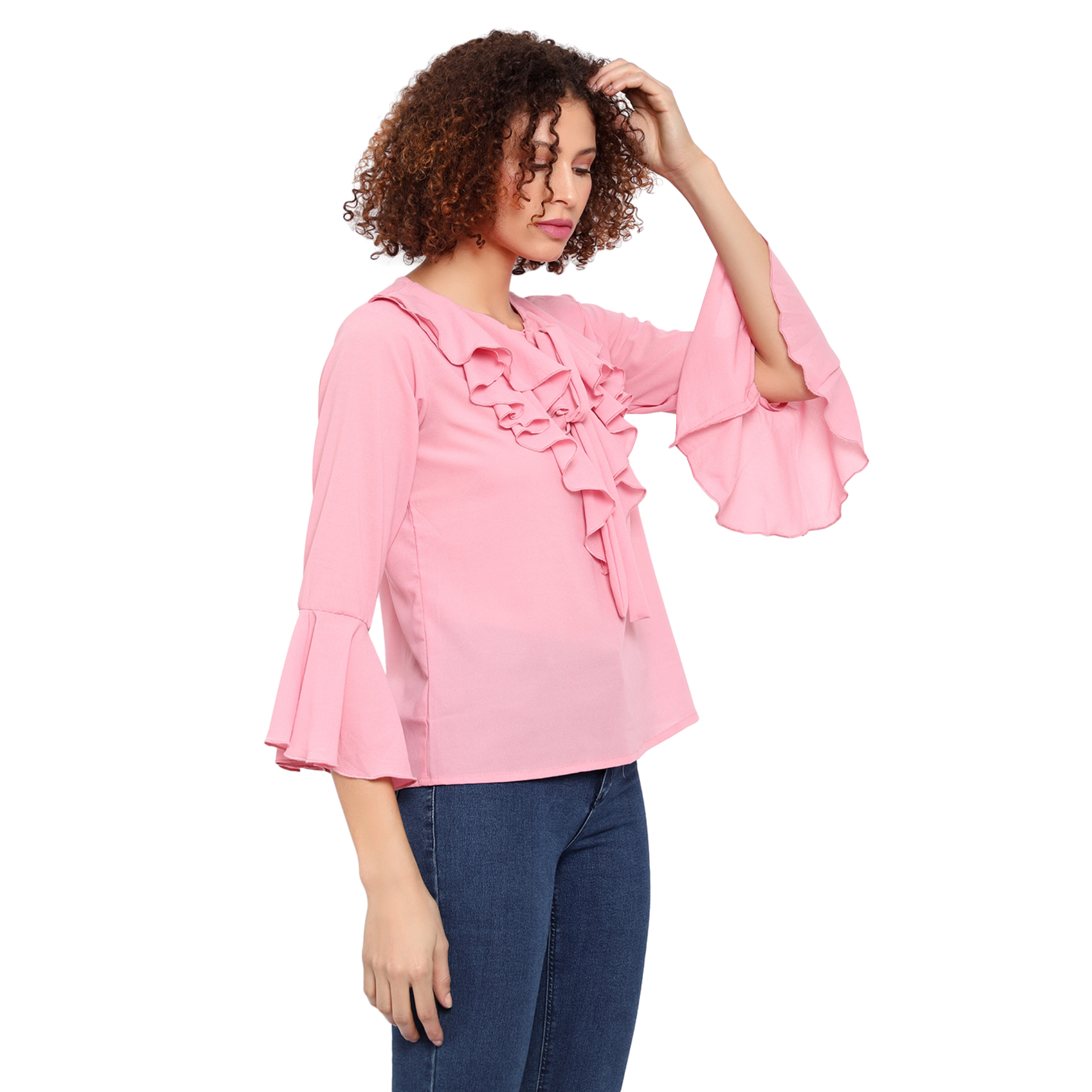 Pink Flared Top