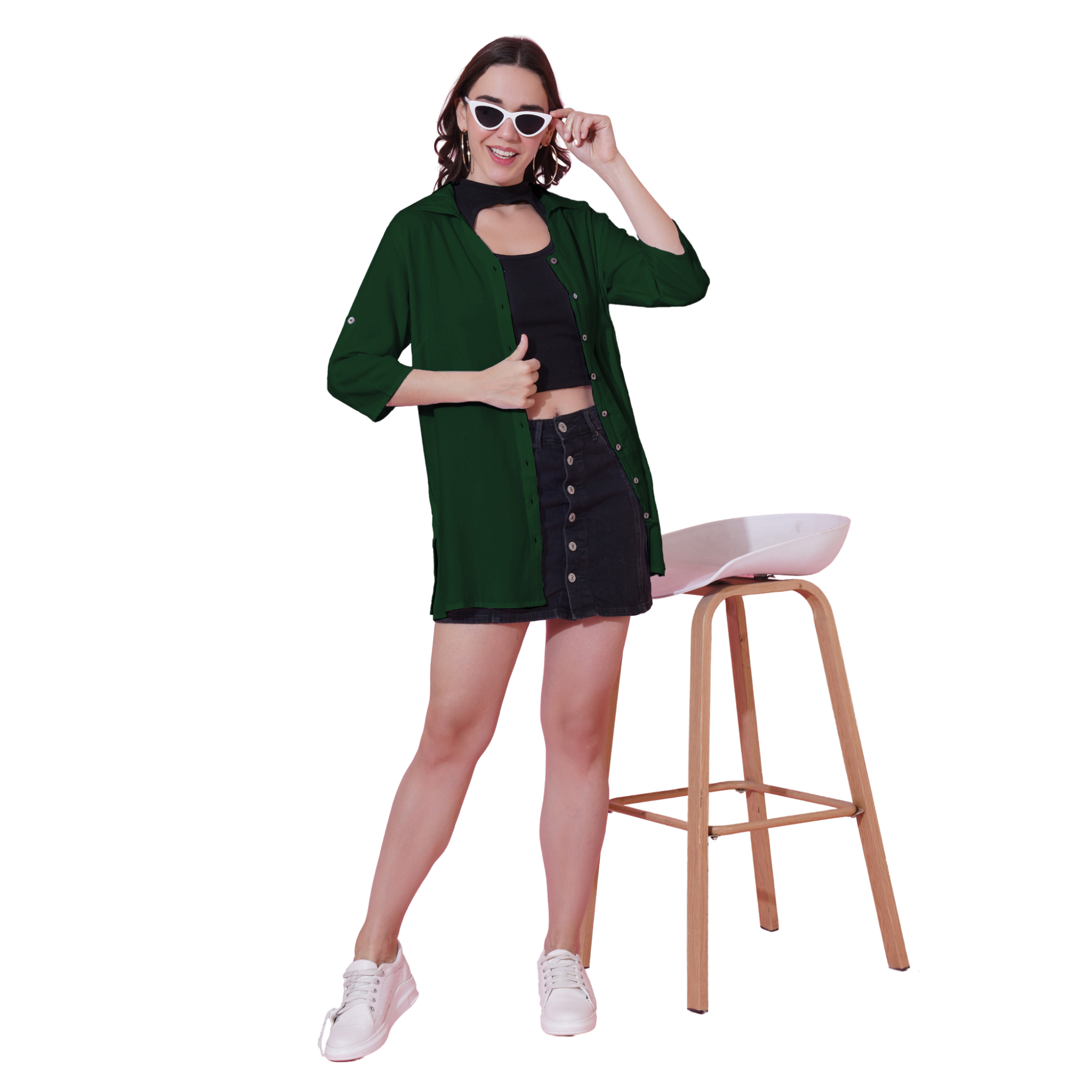 Dark Green Oversize Shirt