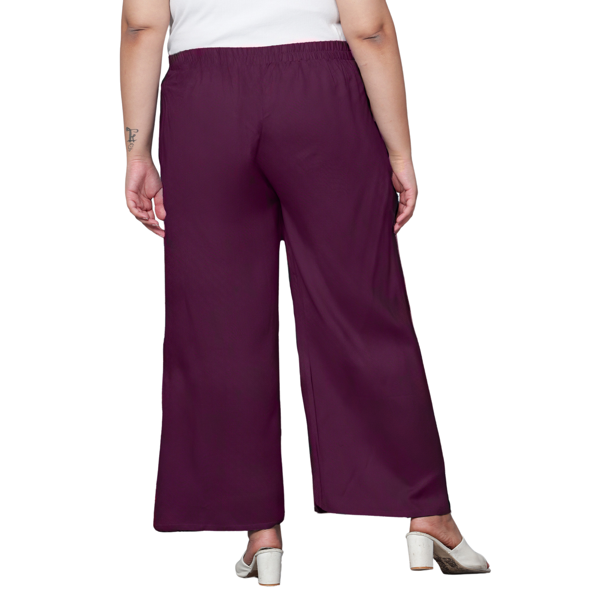 Purple Plus Size Trousers