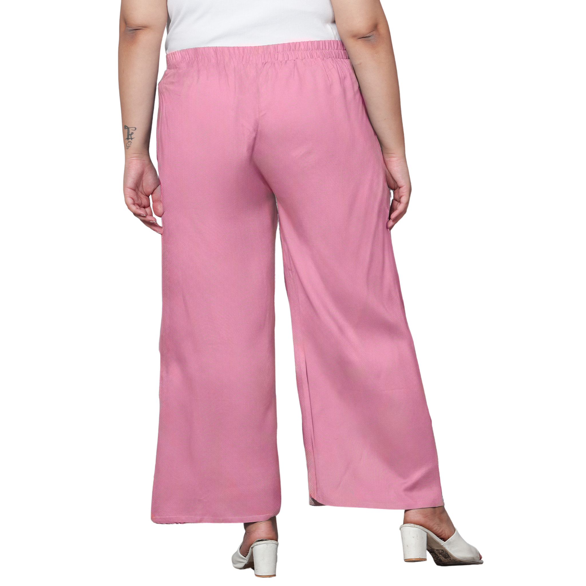 Pink Plus Size Trousers