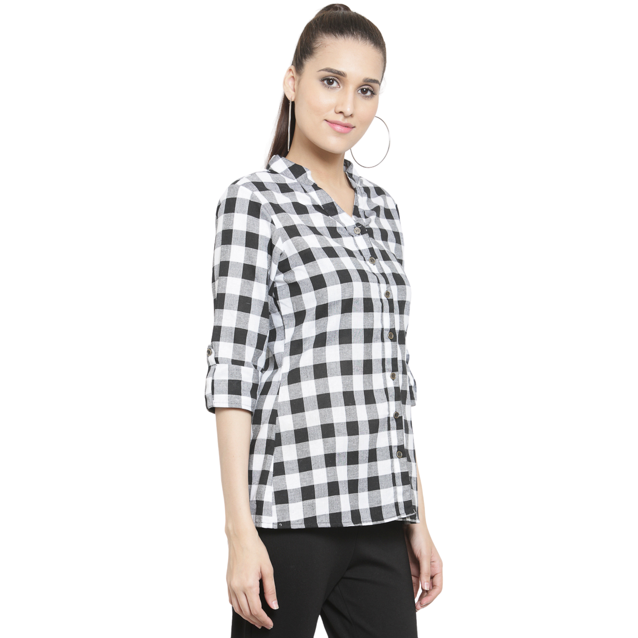 Black Checkered Shirt