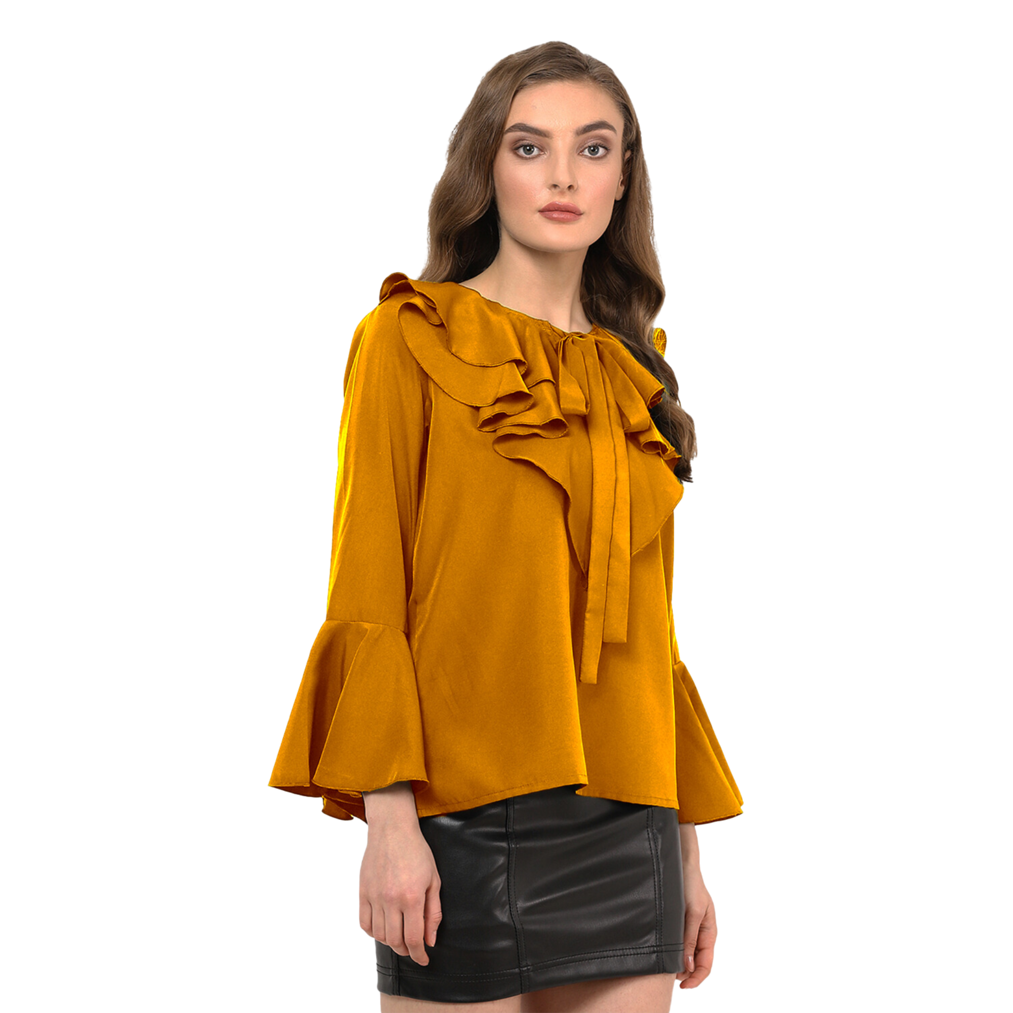 Mustard Flared Top