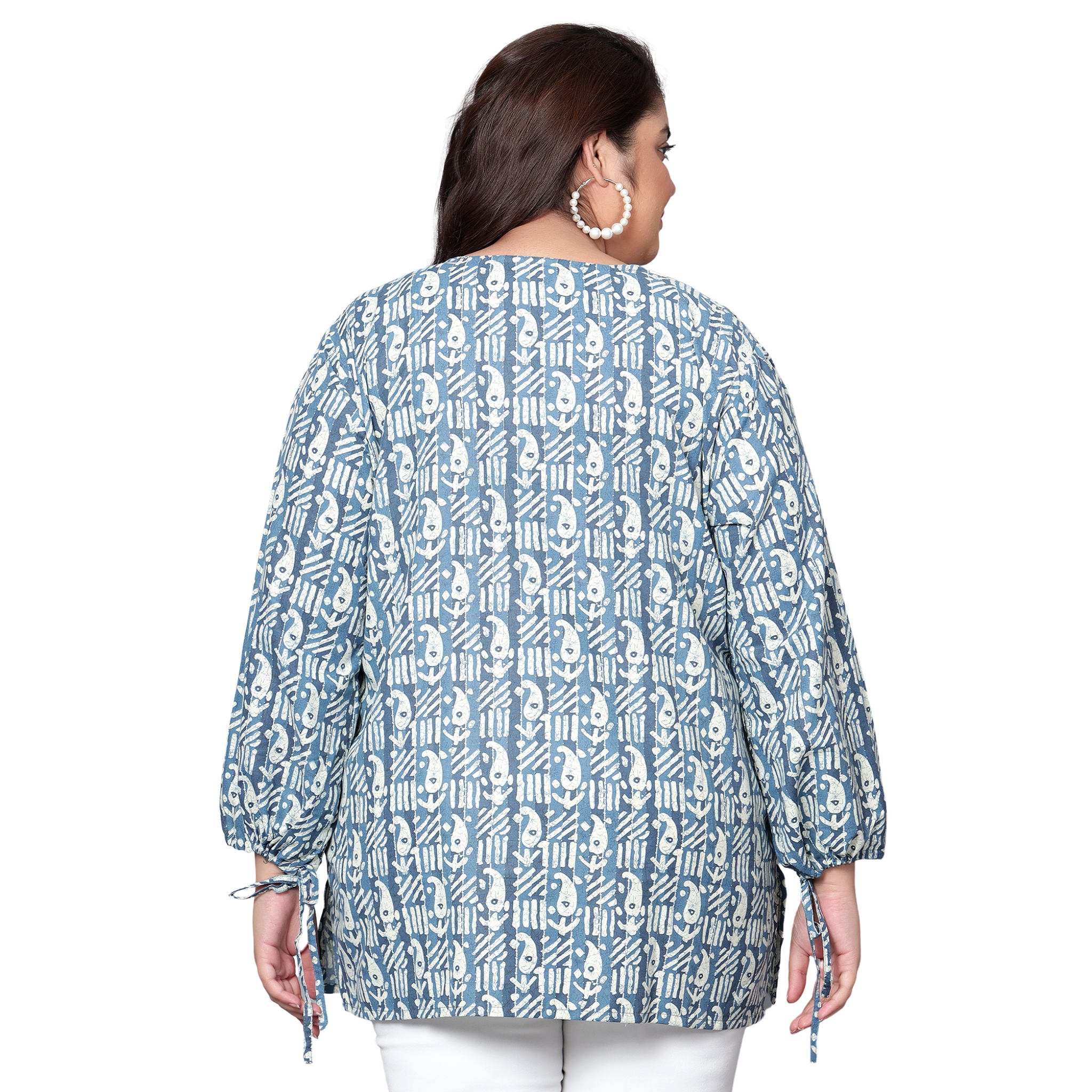 Blue Paisley Plus Size Tunic