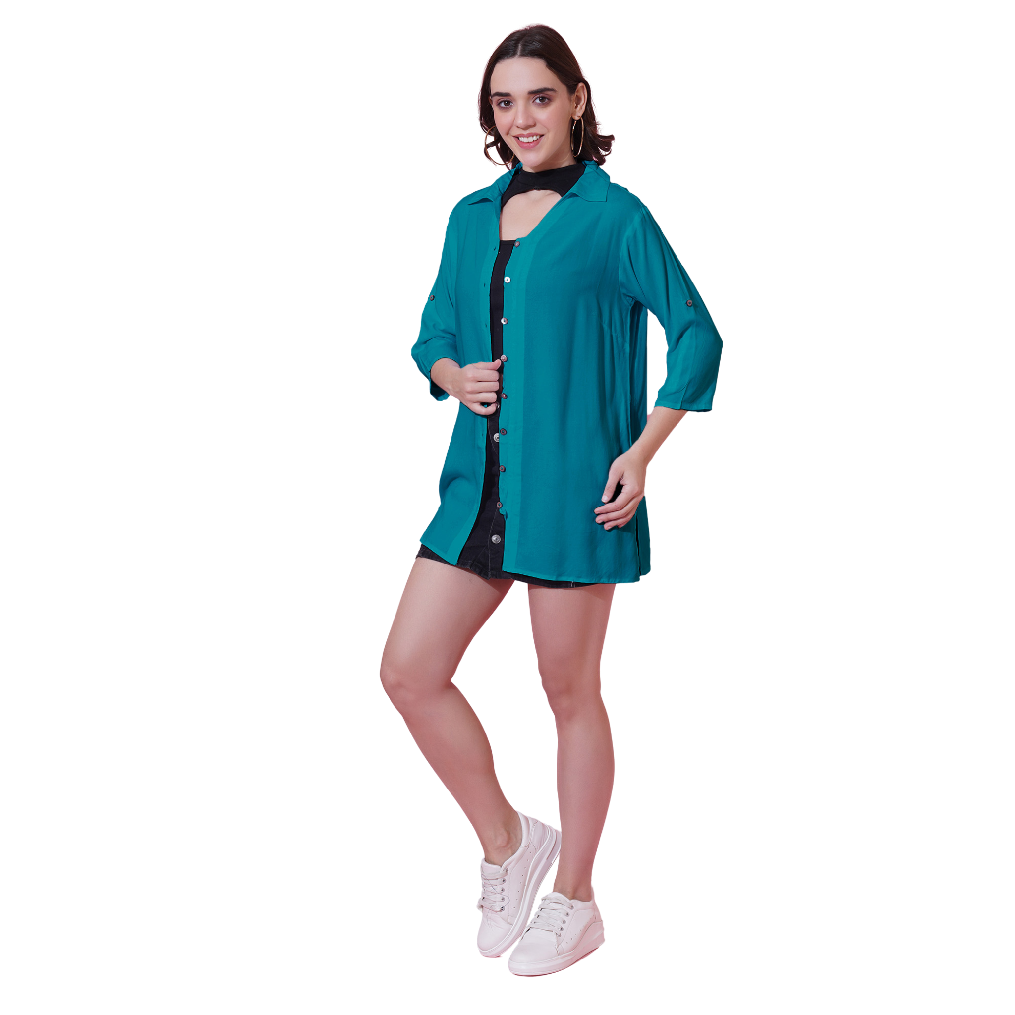 Turquoise Oversize Shirt