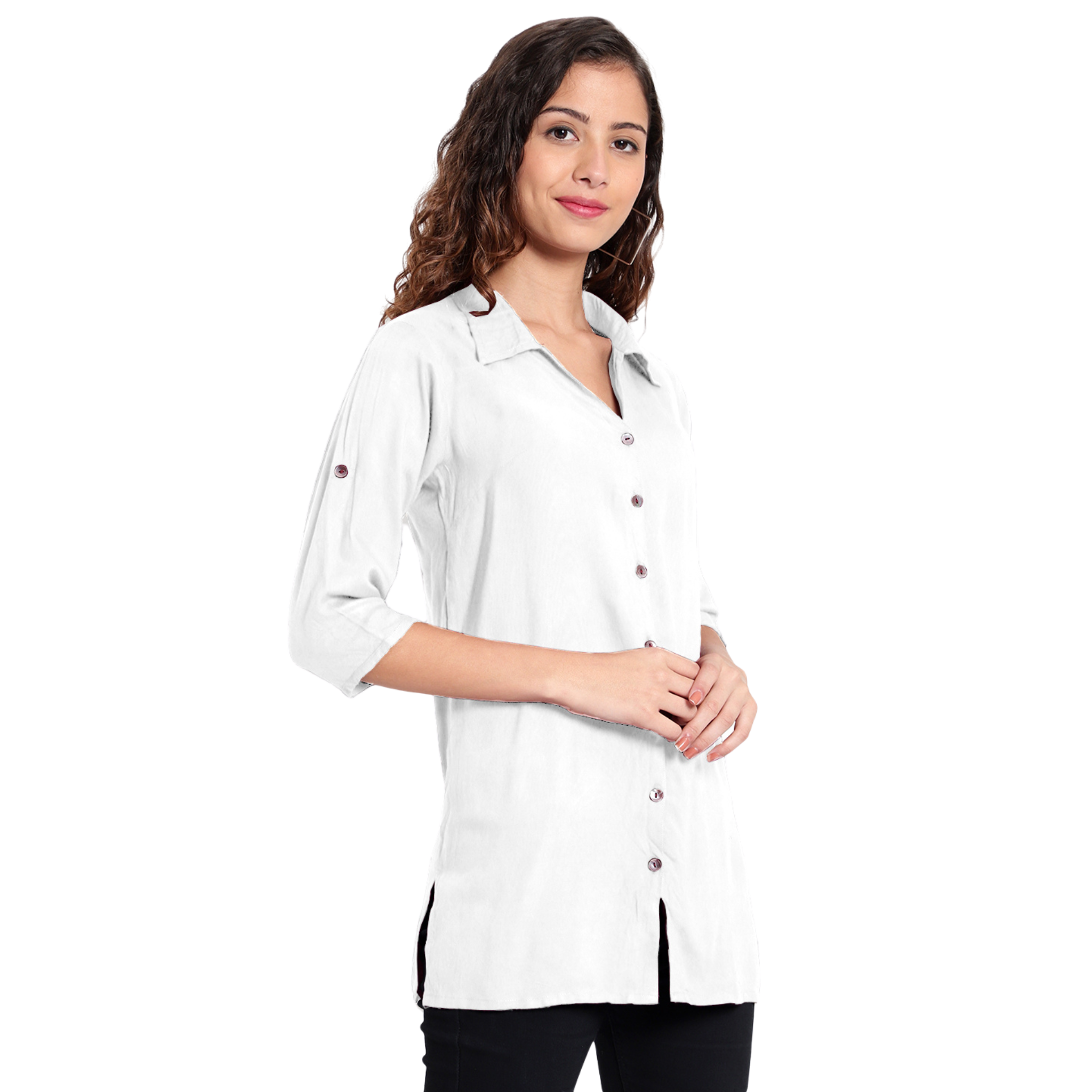 White Longline Shirt