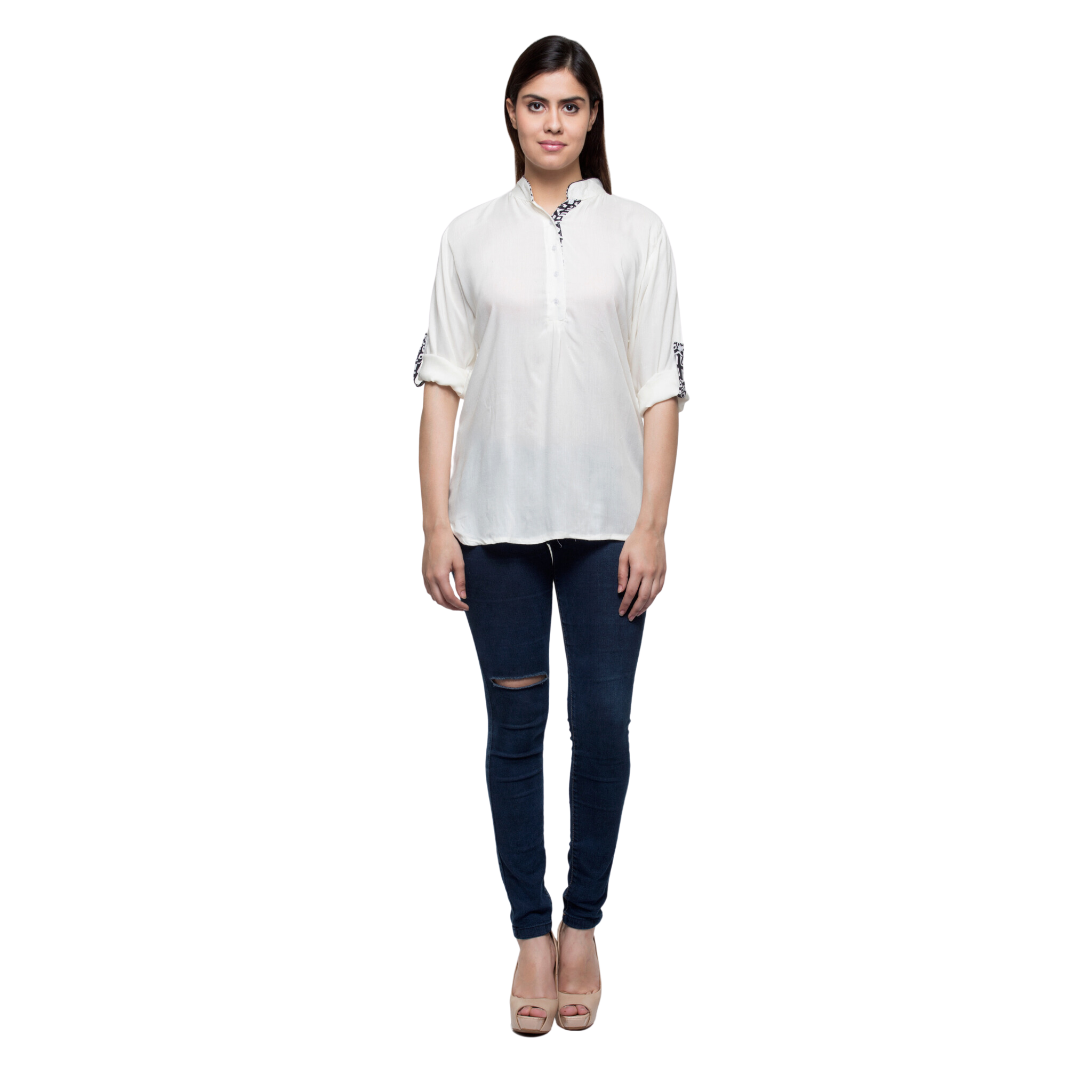 White Solid Top