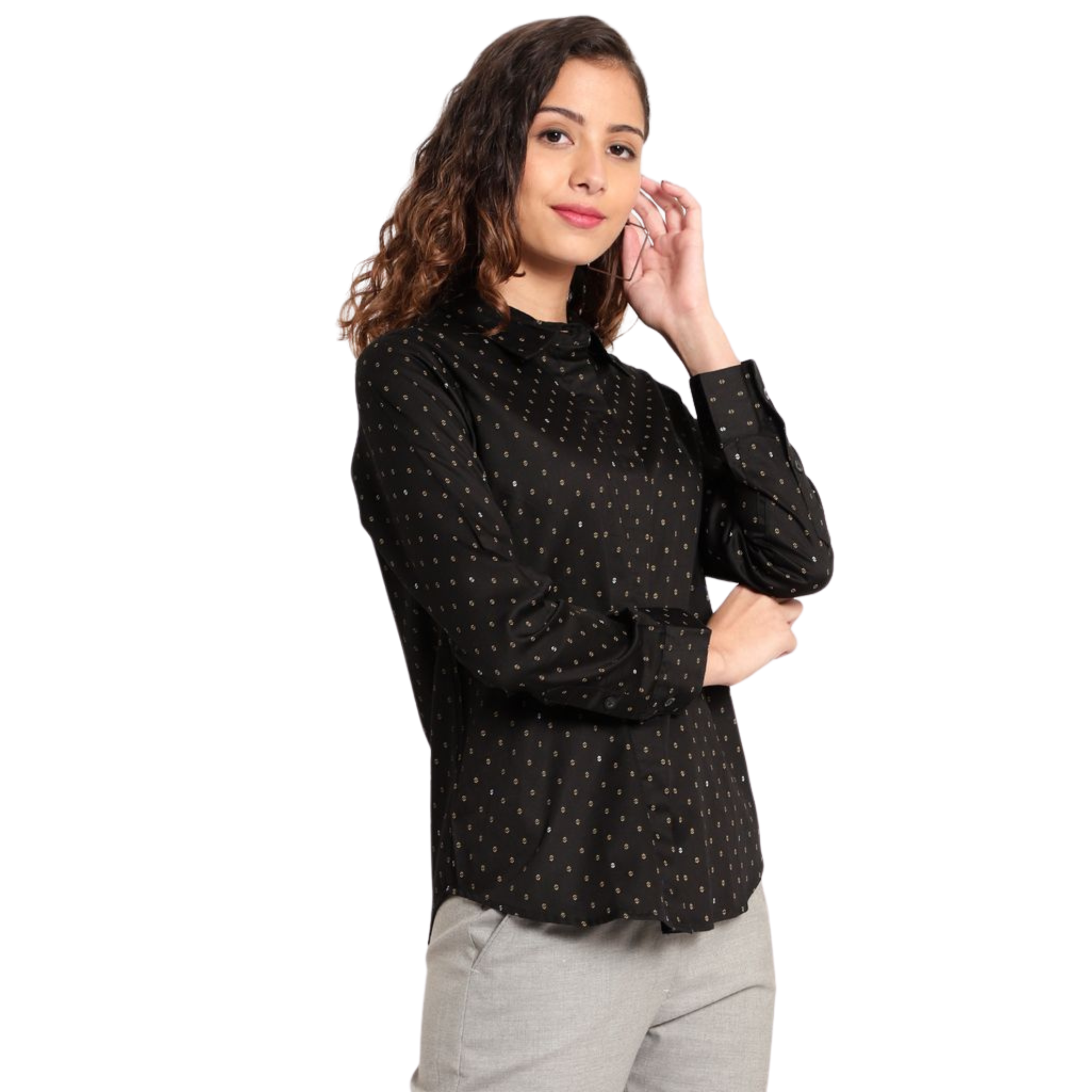Black Print Formal Shirt
