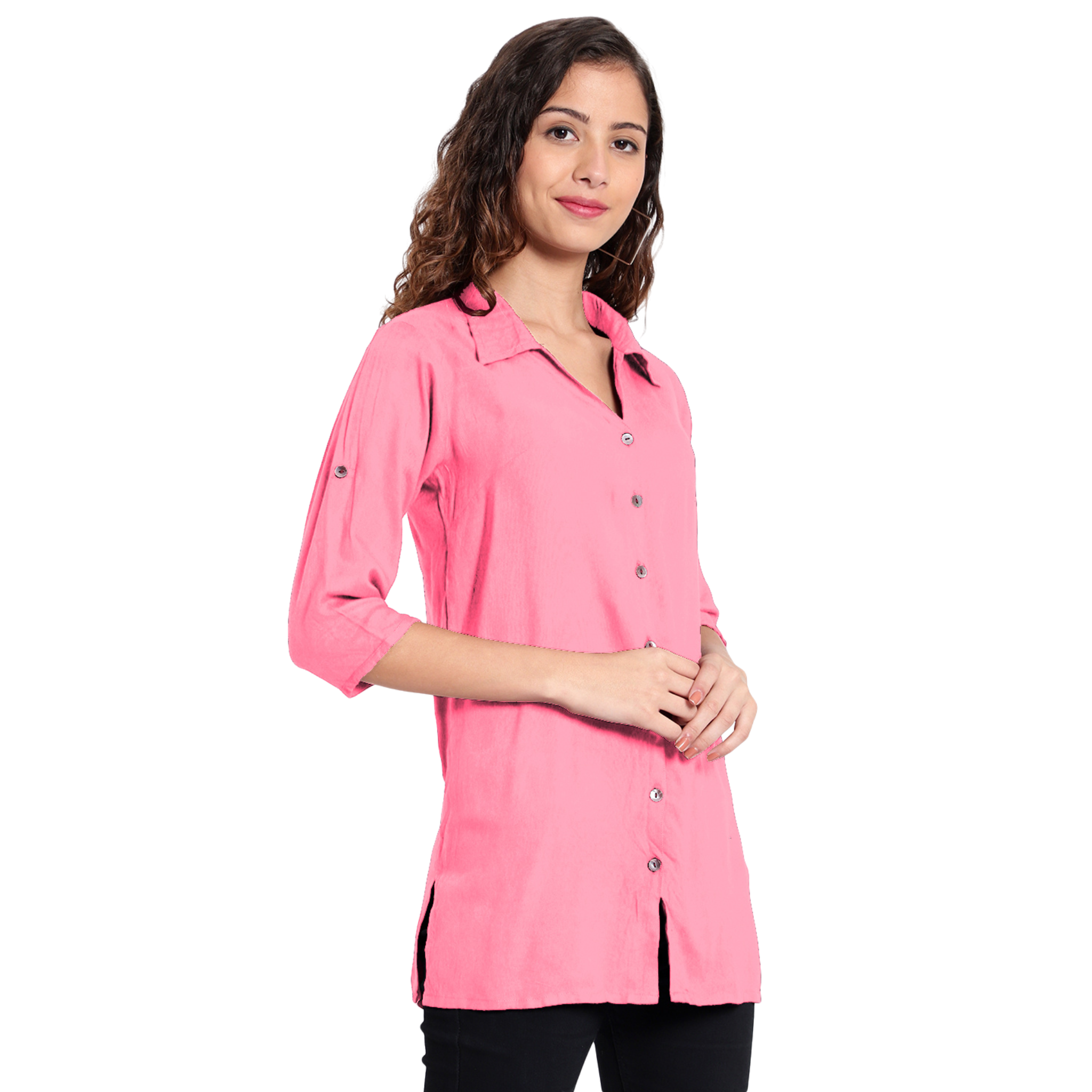 Pink Longline Shirt