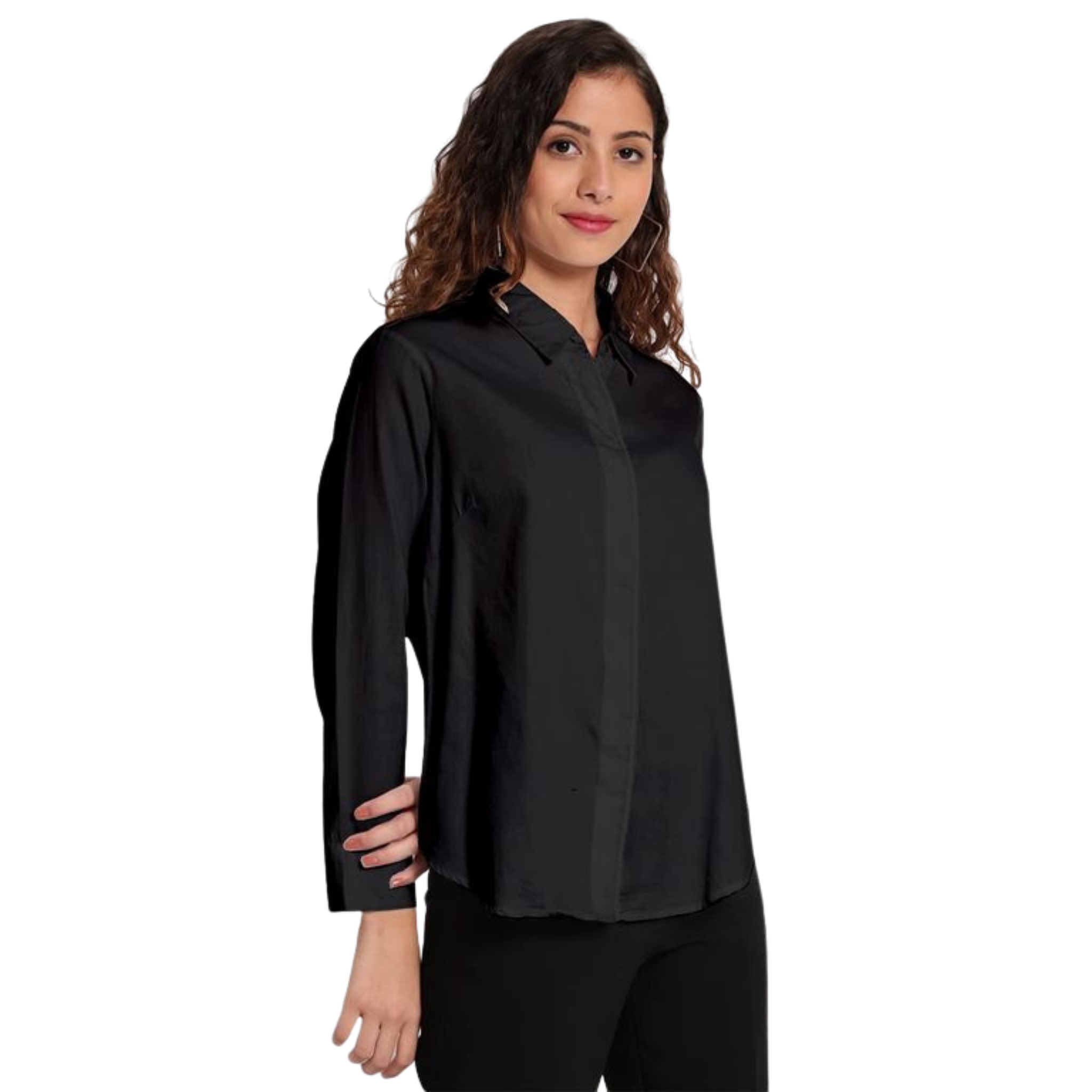 Black Slim Fit Formal Shirt