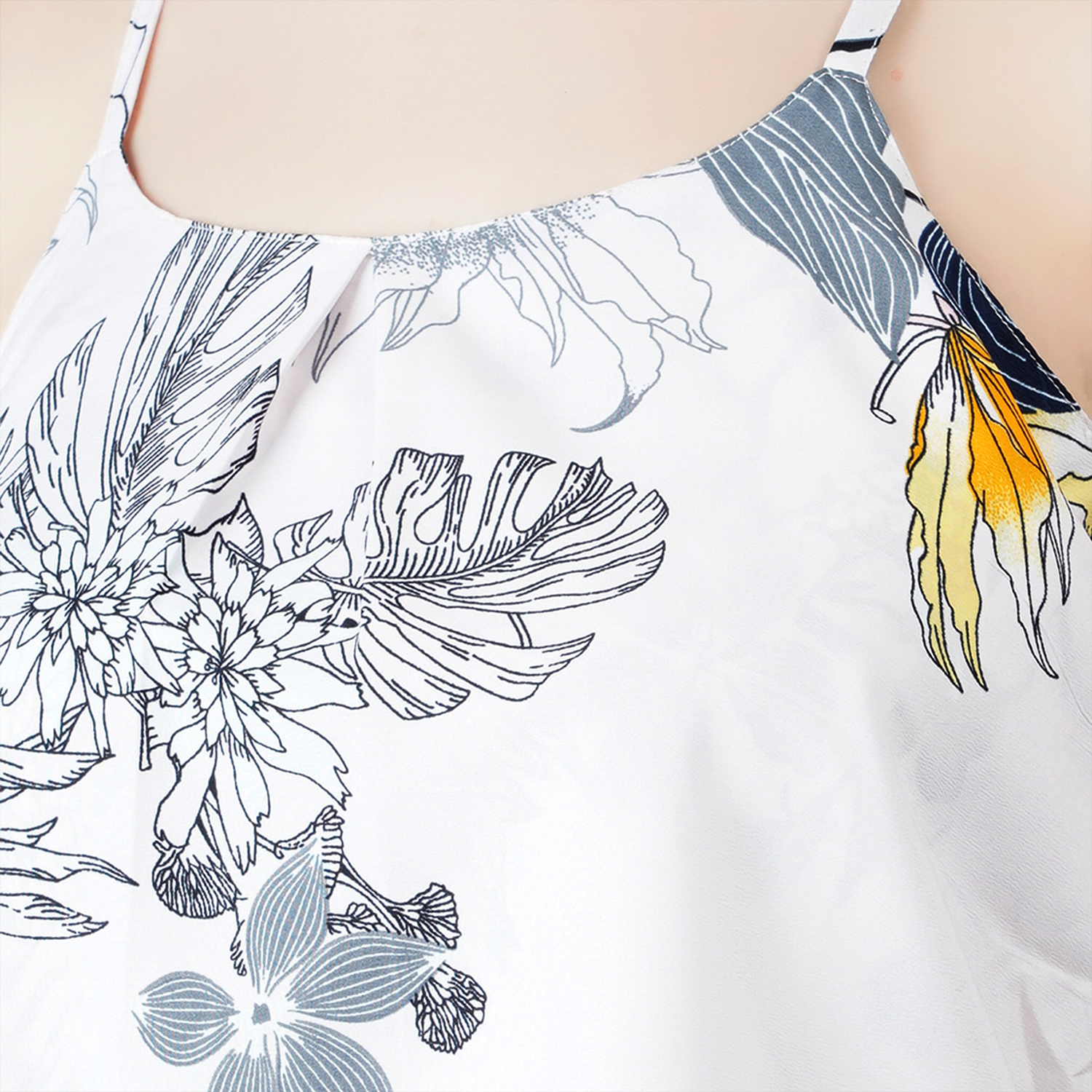 Pink Floral Strap Top