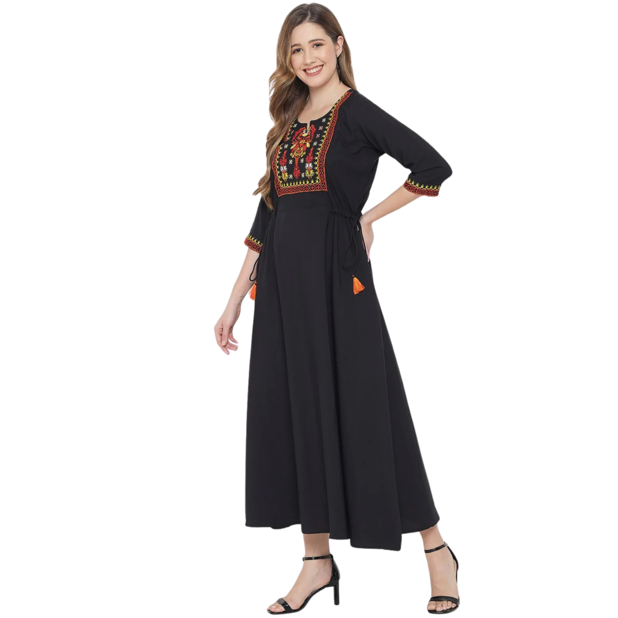 Black Embroidered Dress