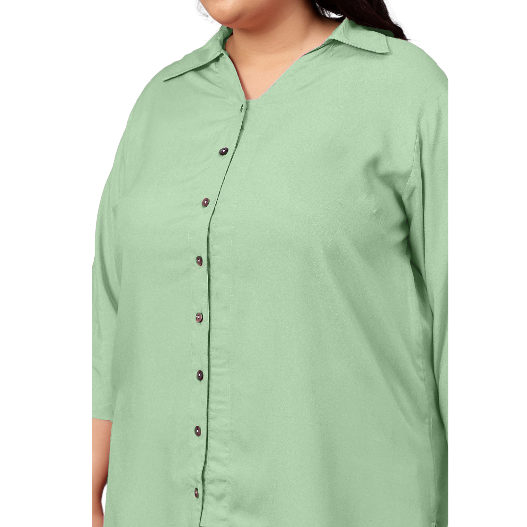 Mint Green Solid Shirt And Short Set