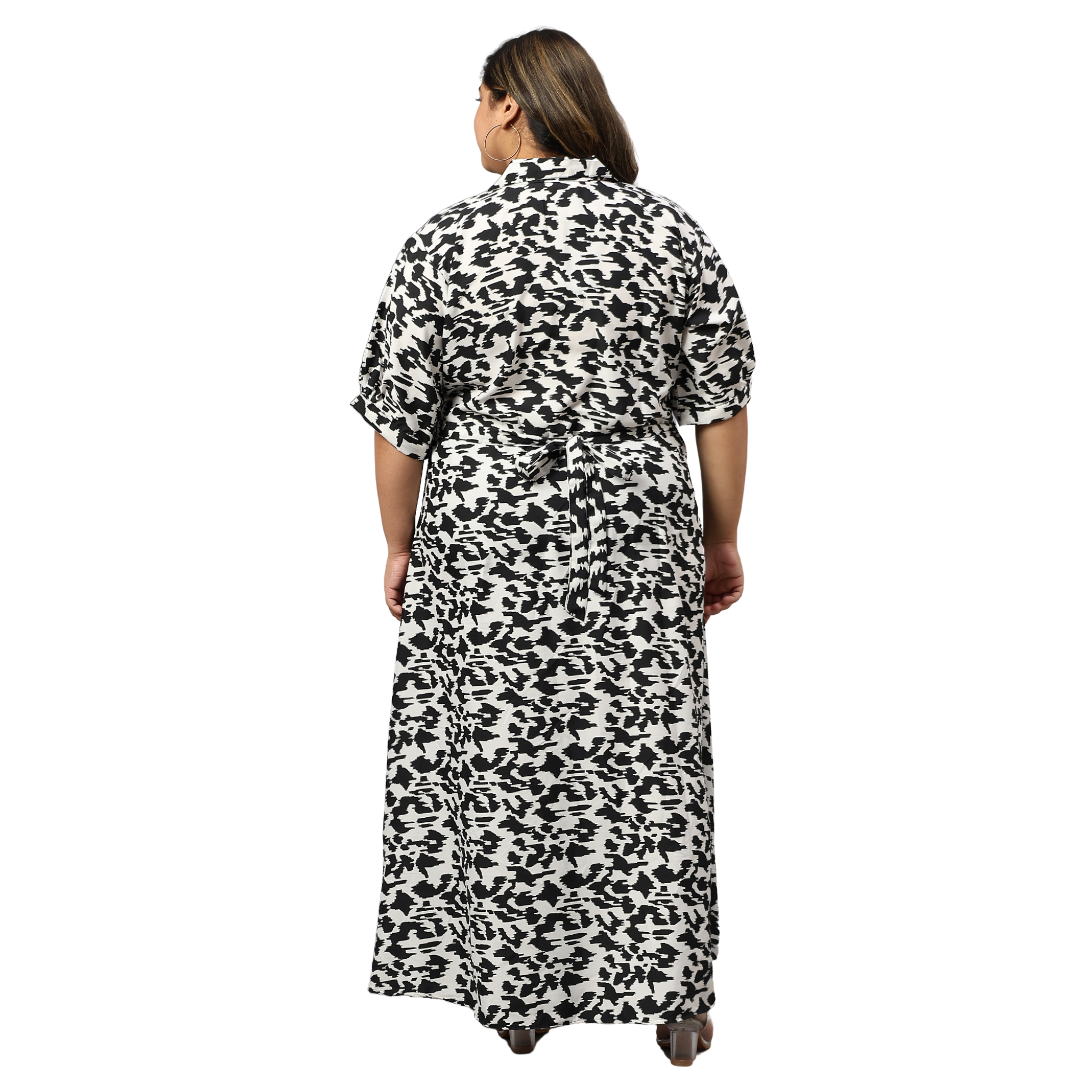Black and White Plus Size Dress