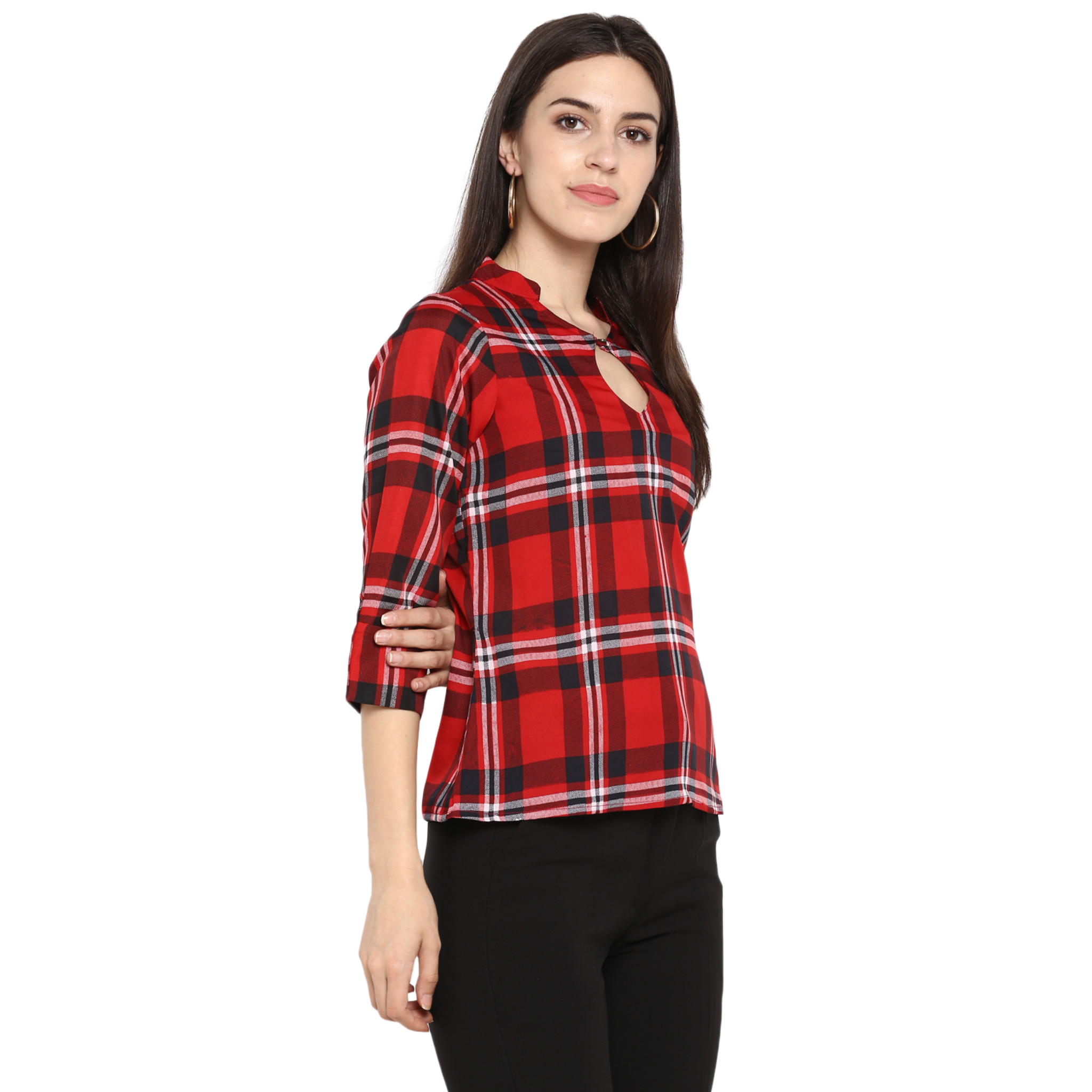 Red And Black Checkered Top