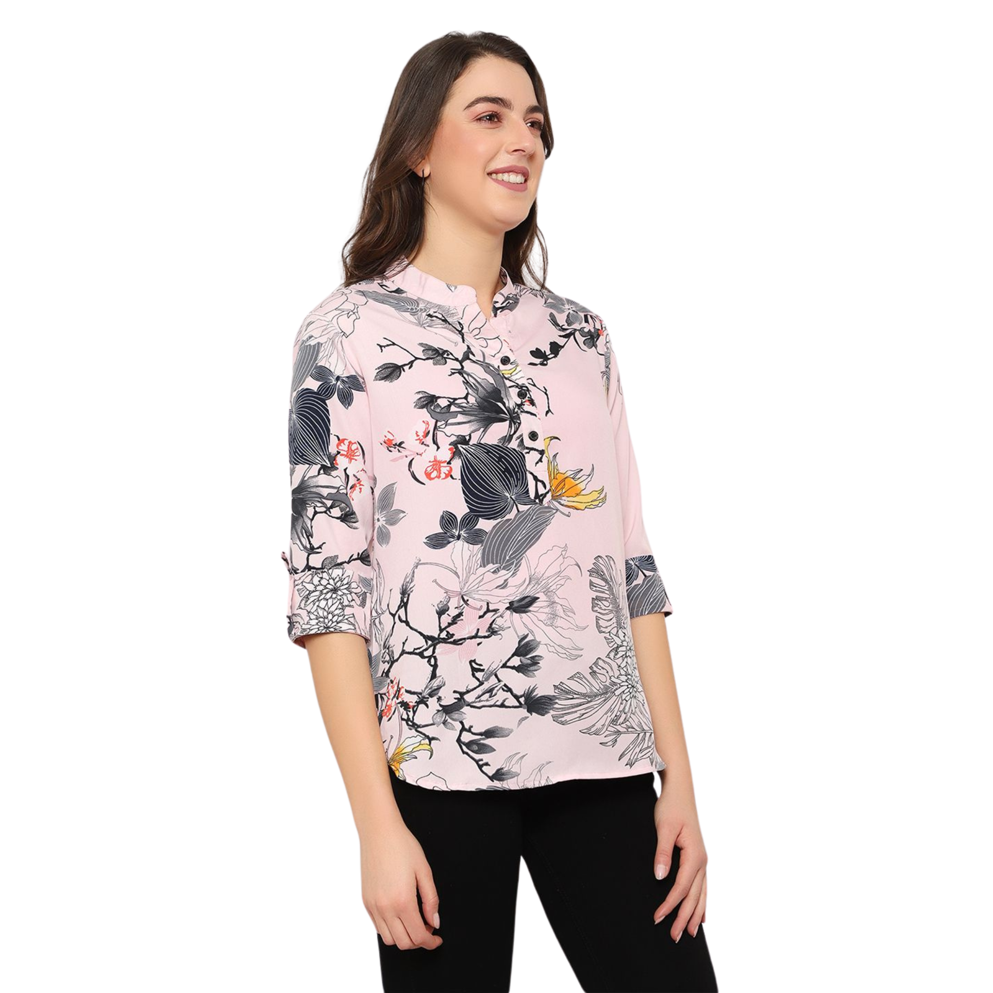 Pink Floral Print Tunic
