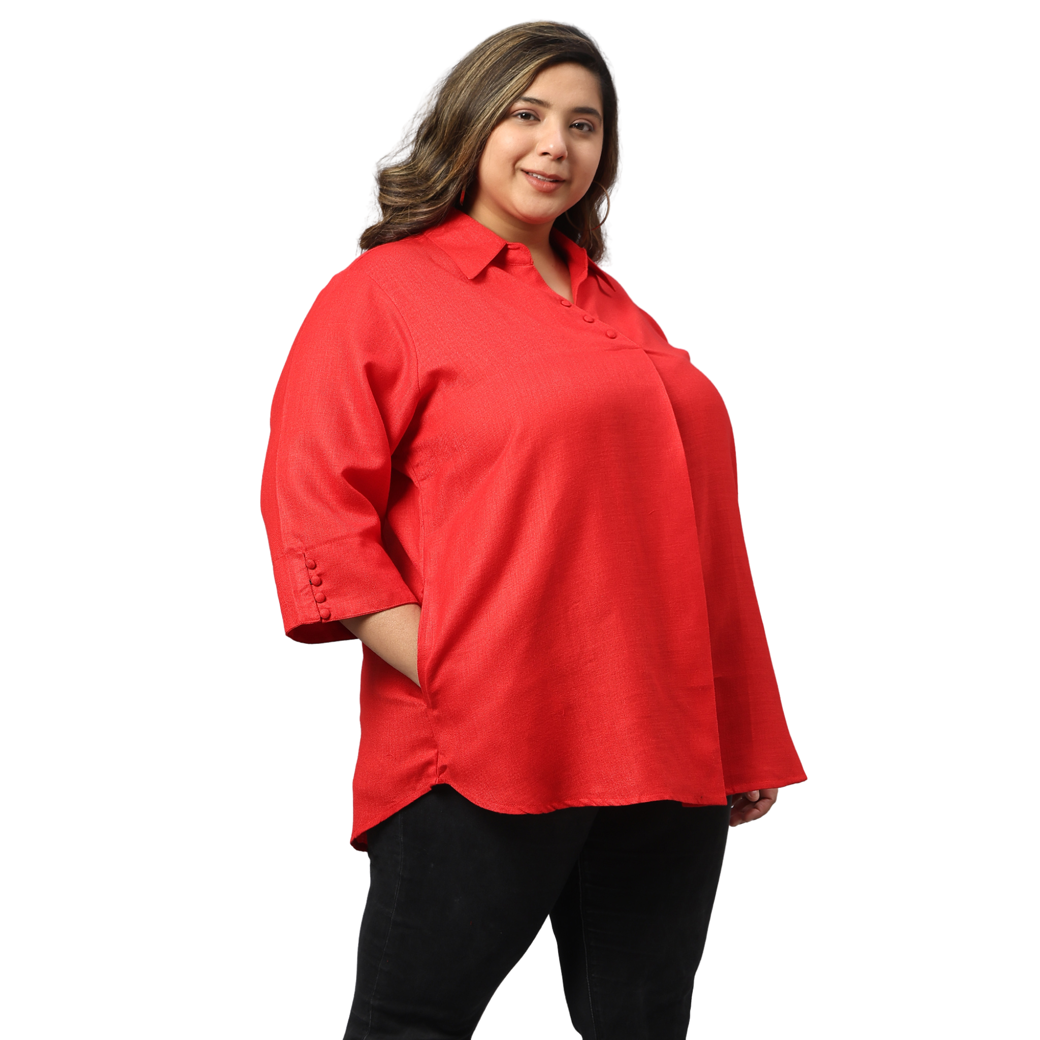 Red Plus Size Tunic