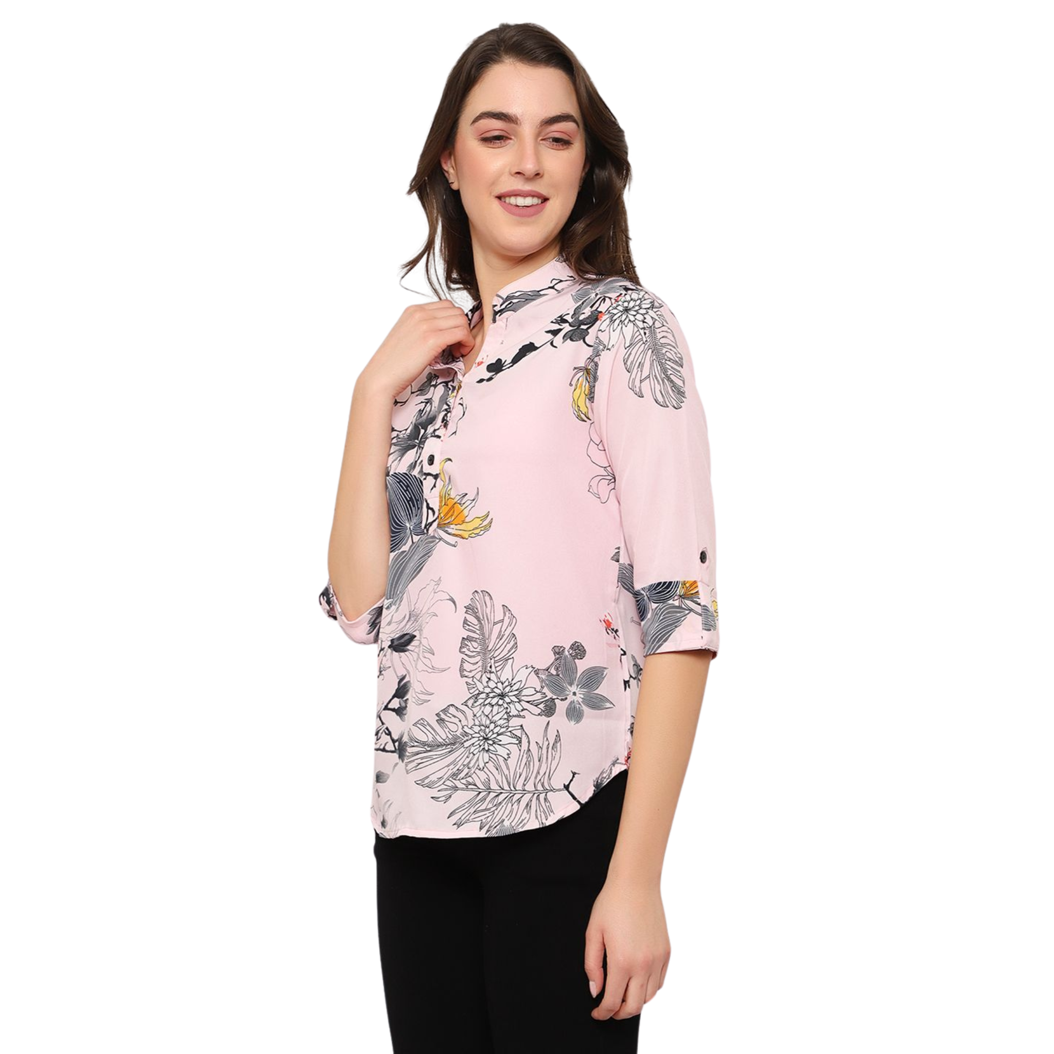 Pink Floral Print Tunic