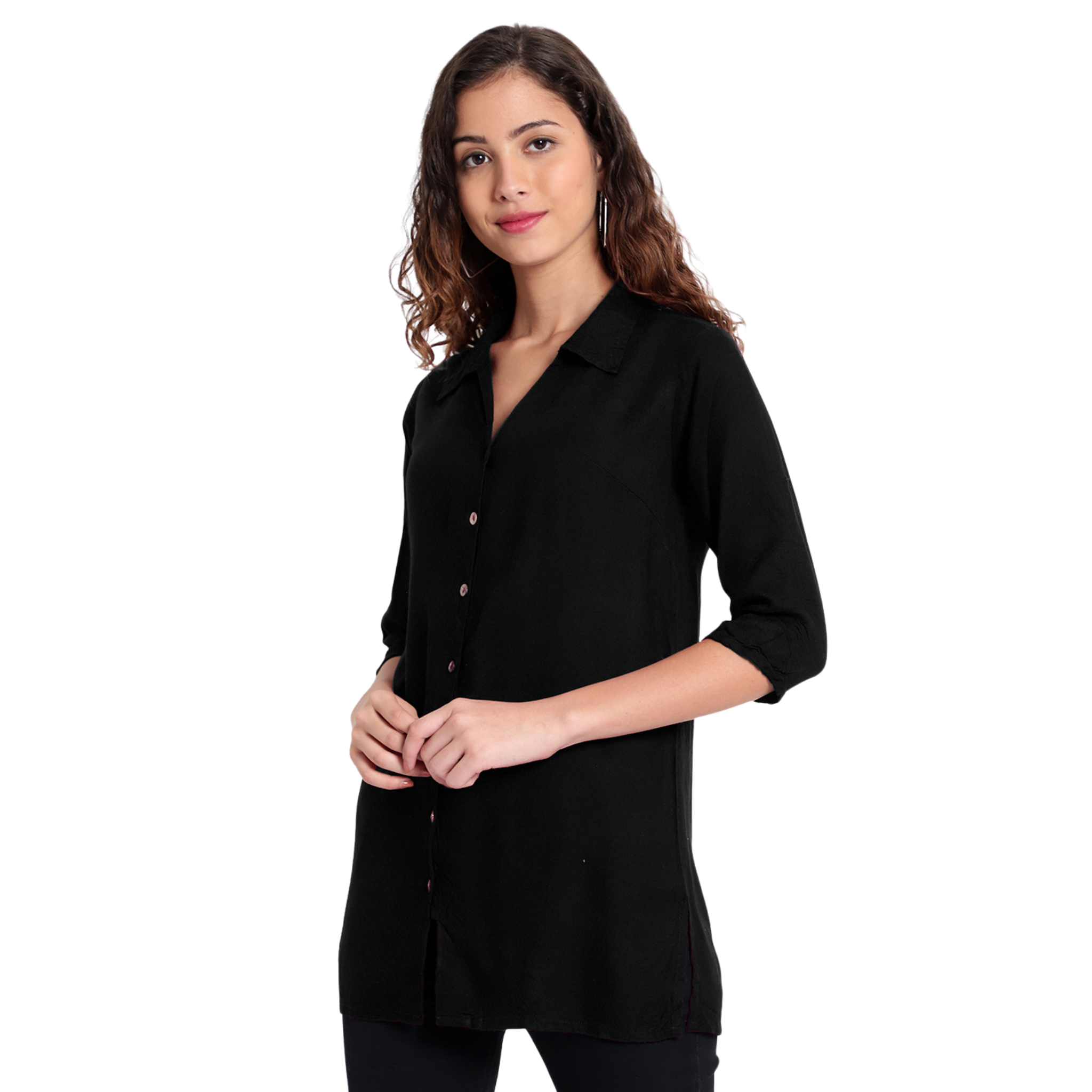 Black Longline Shirt