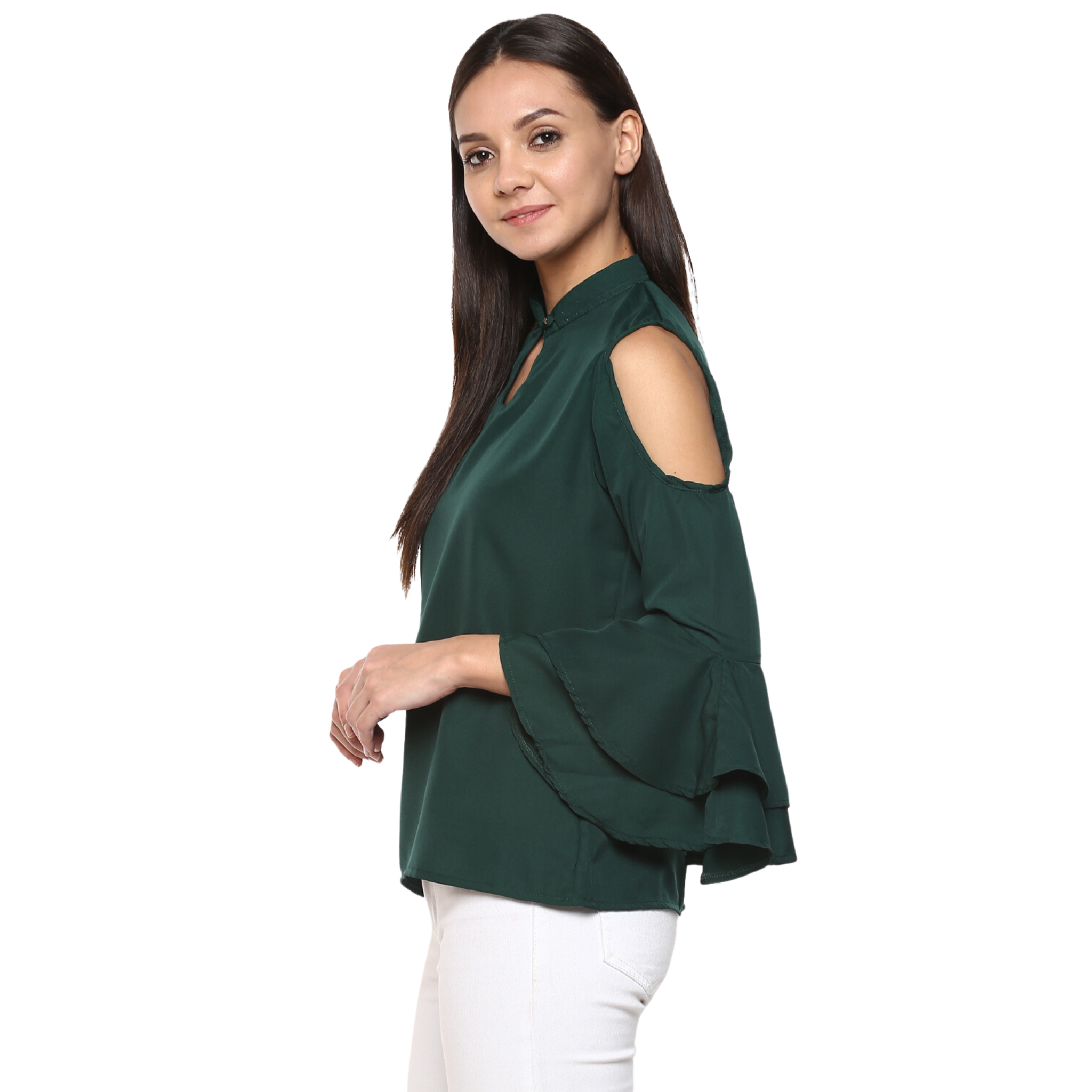 Green Georgette Top
