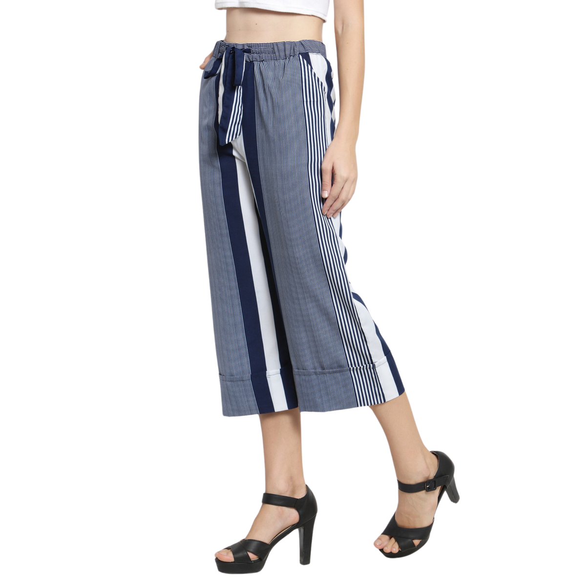 Blue And White Culottes