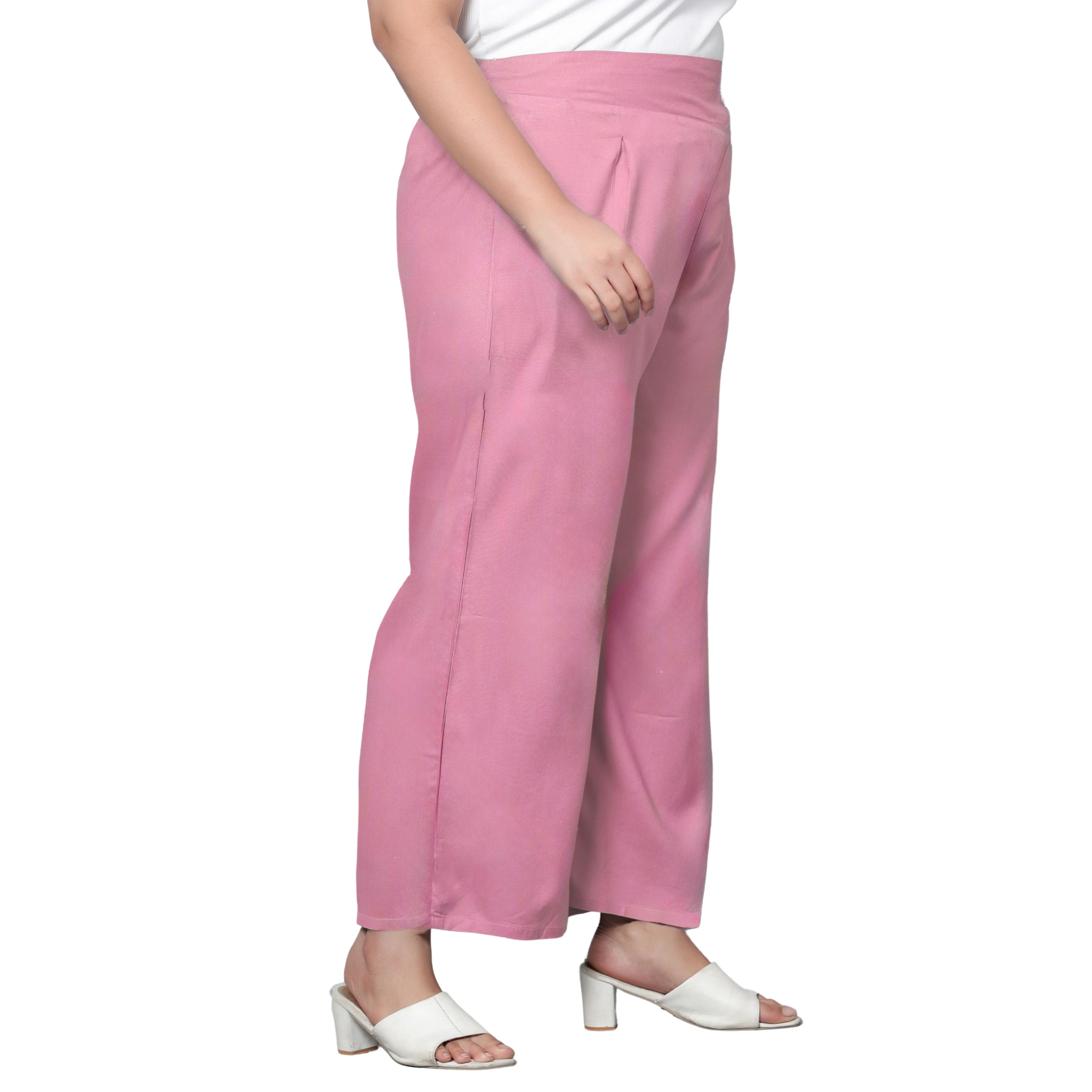 Pink Plus Size Trousers