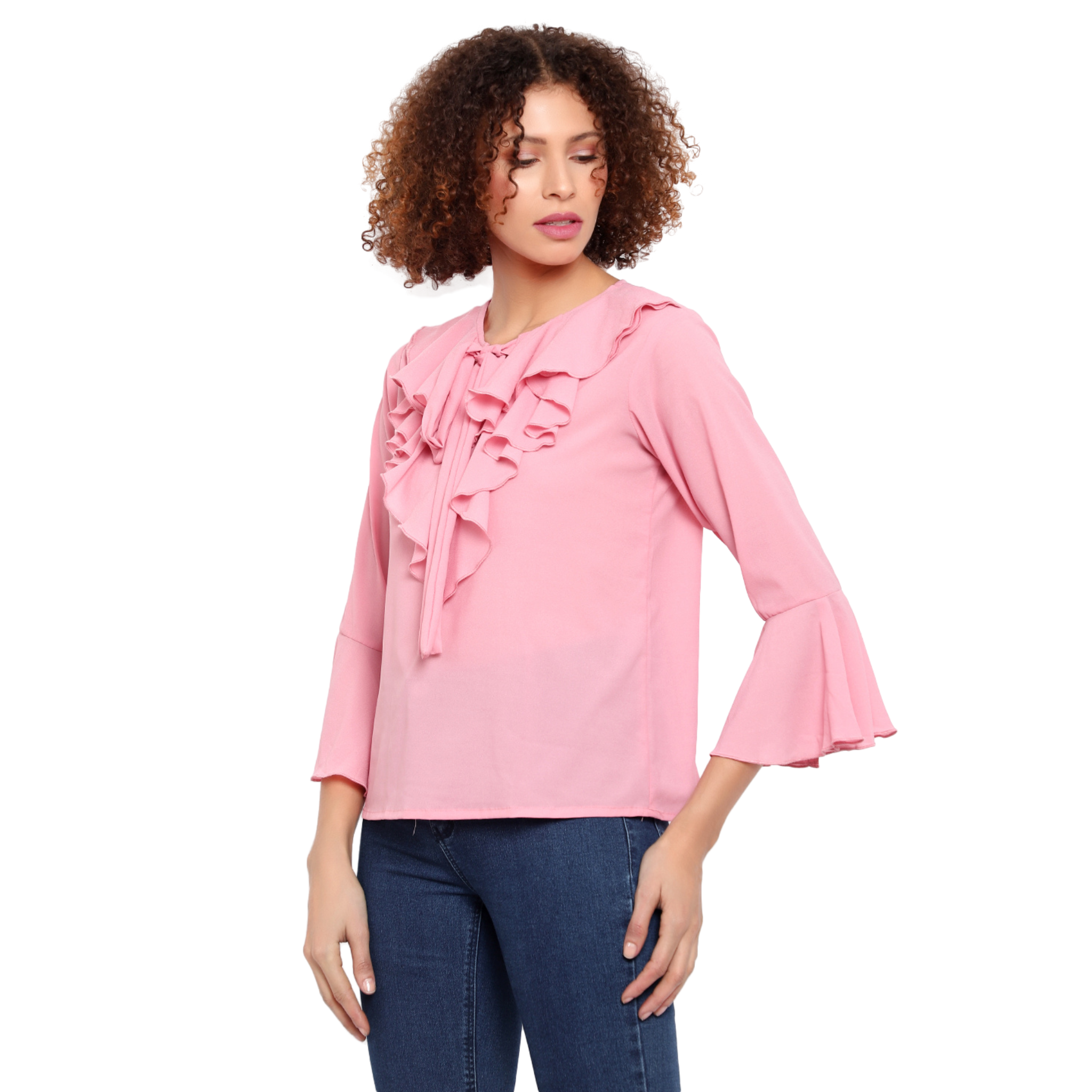 Pink Flared Top