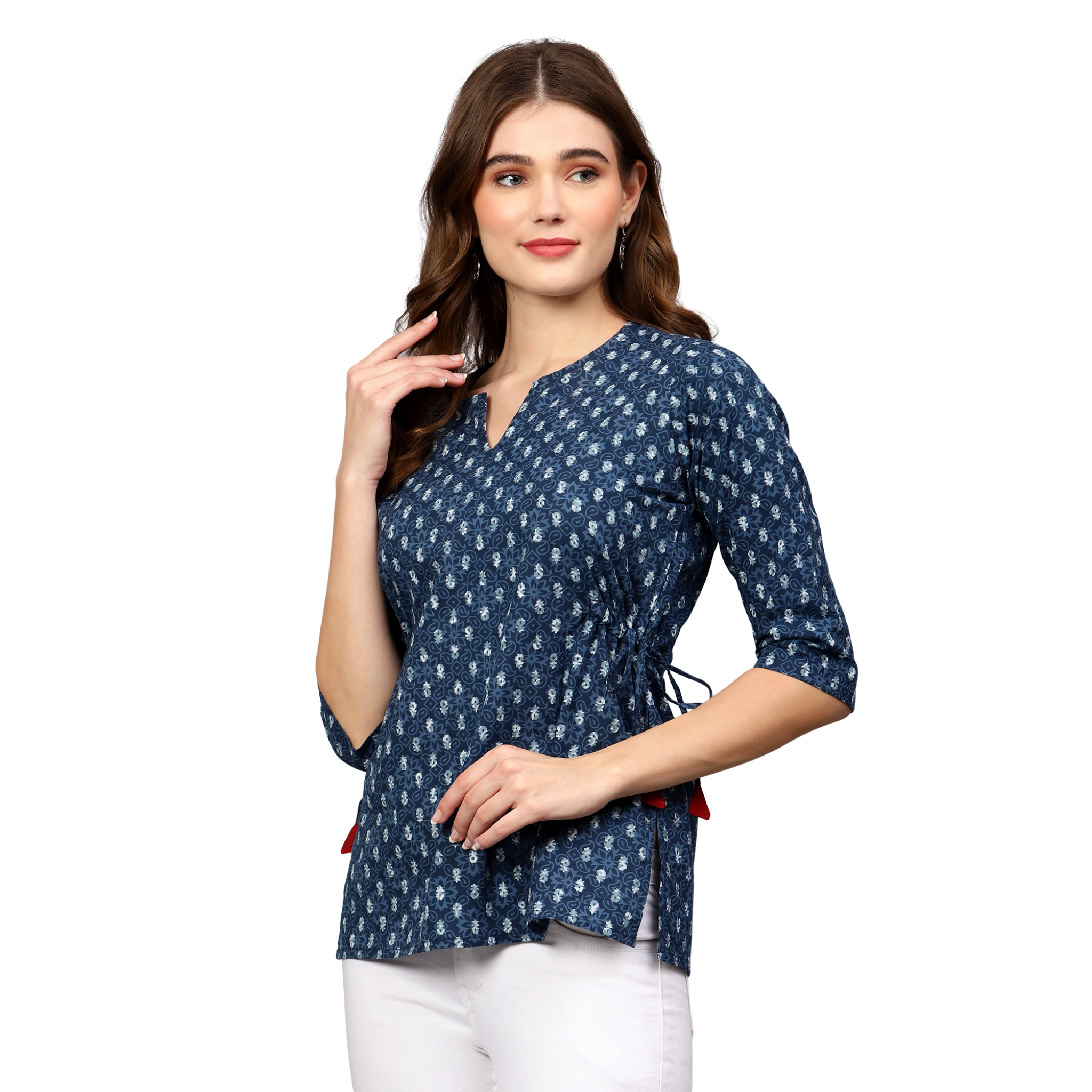 Blue Indigo Hand Block Tunic