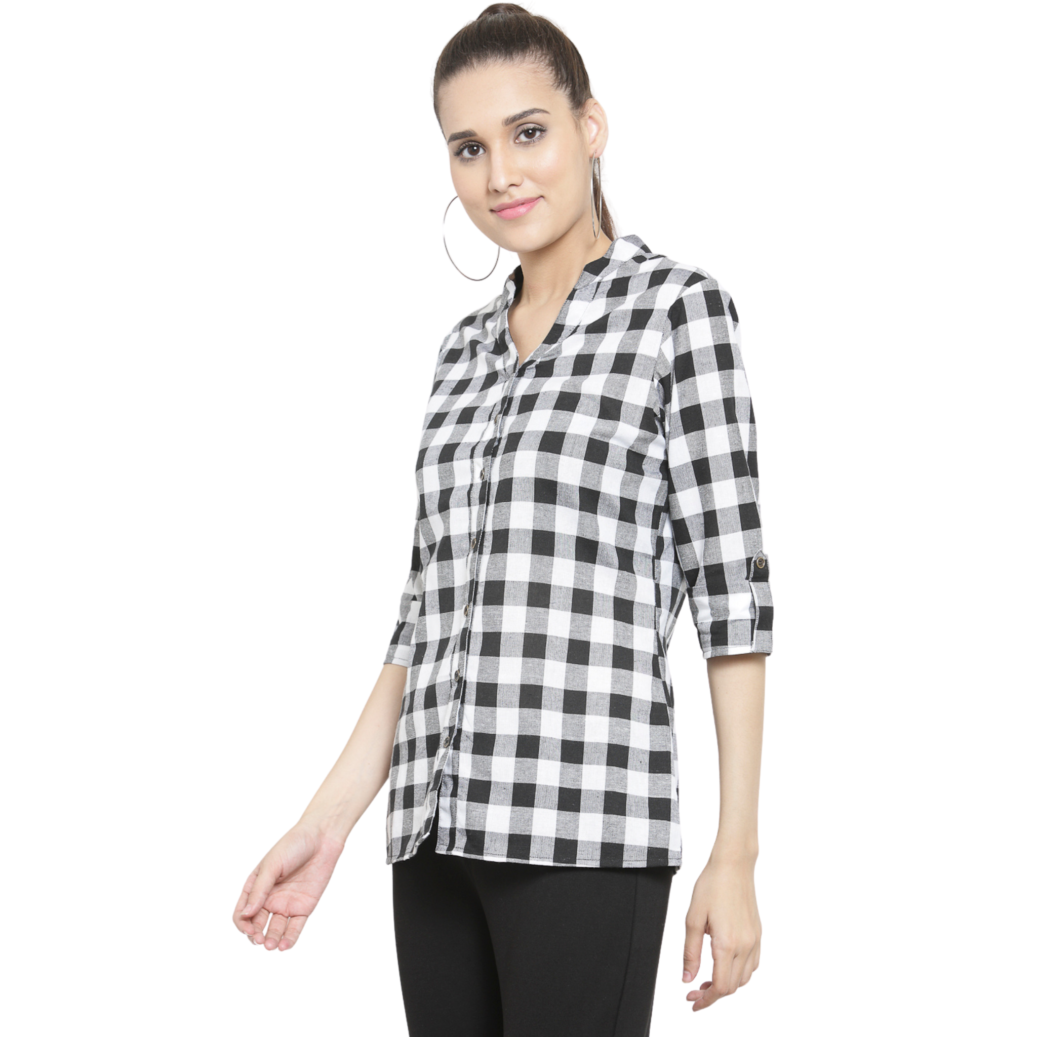 Black Checkered Shirt