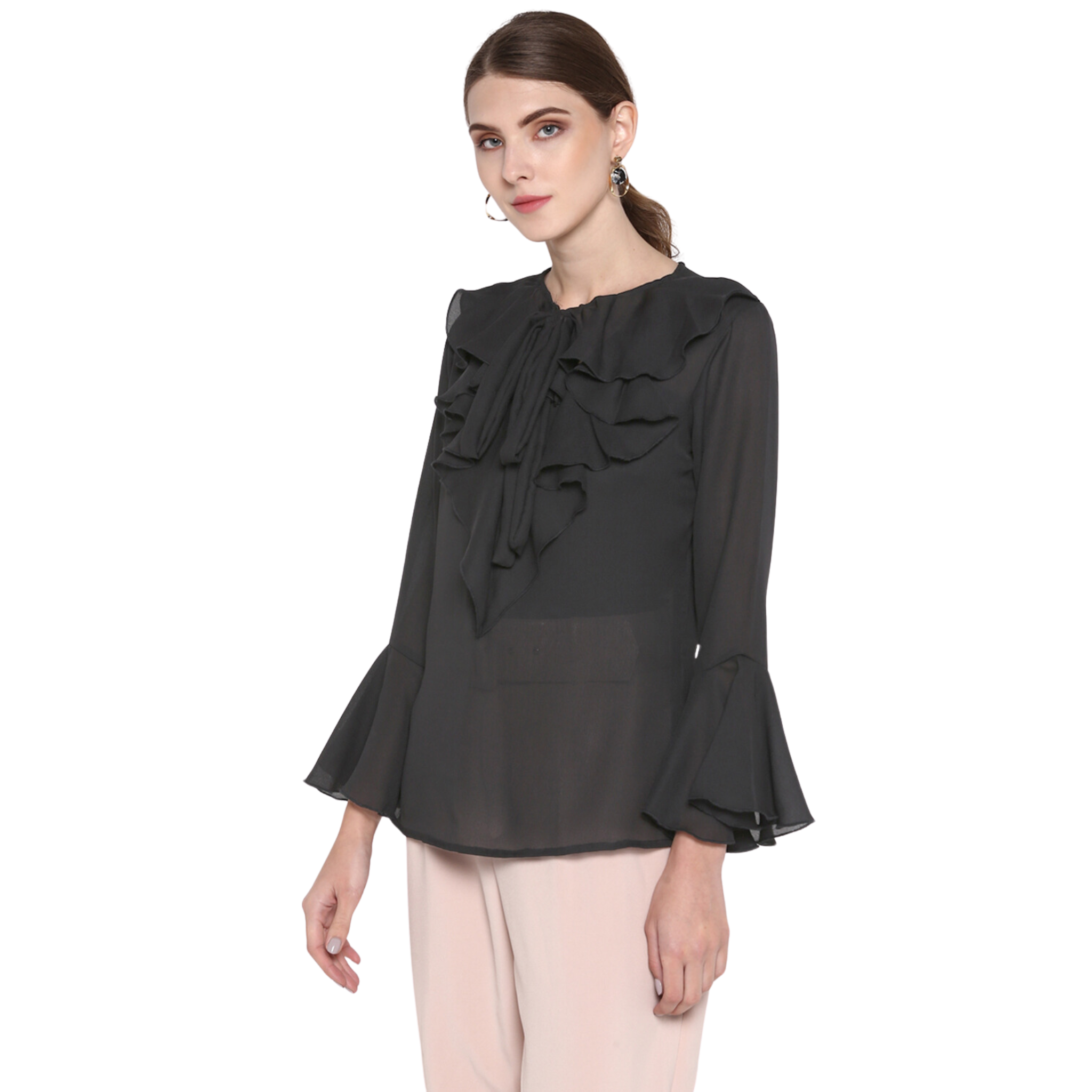 Black Flared Top