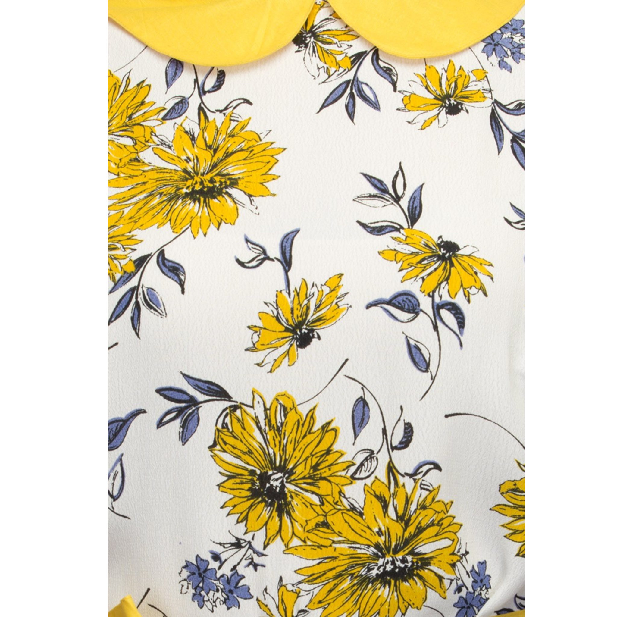 Yellow Sunflower Print Dress
