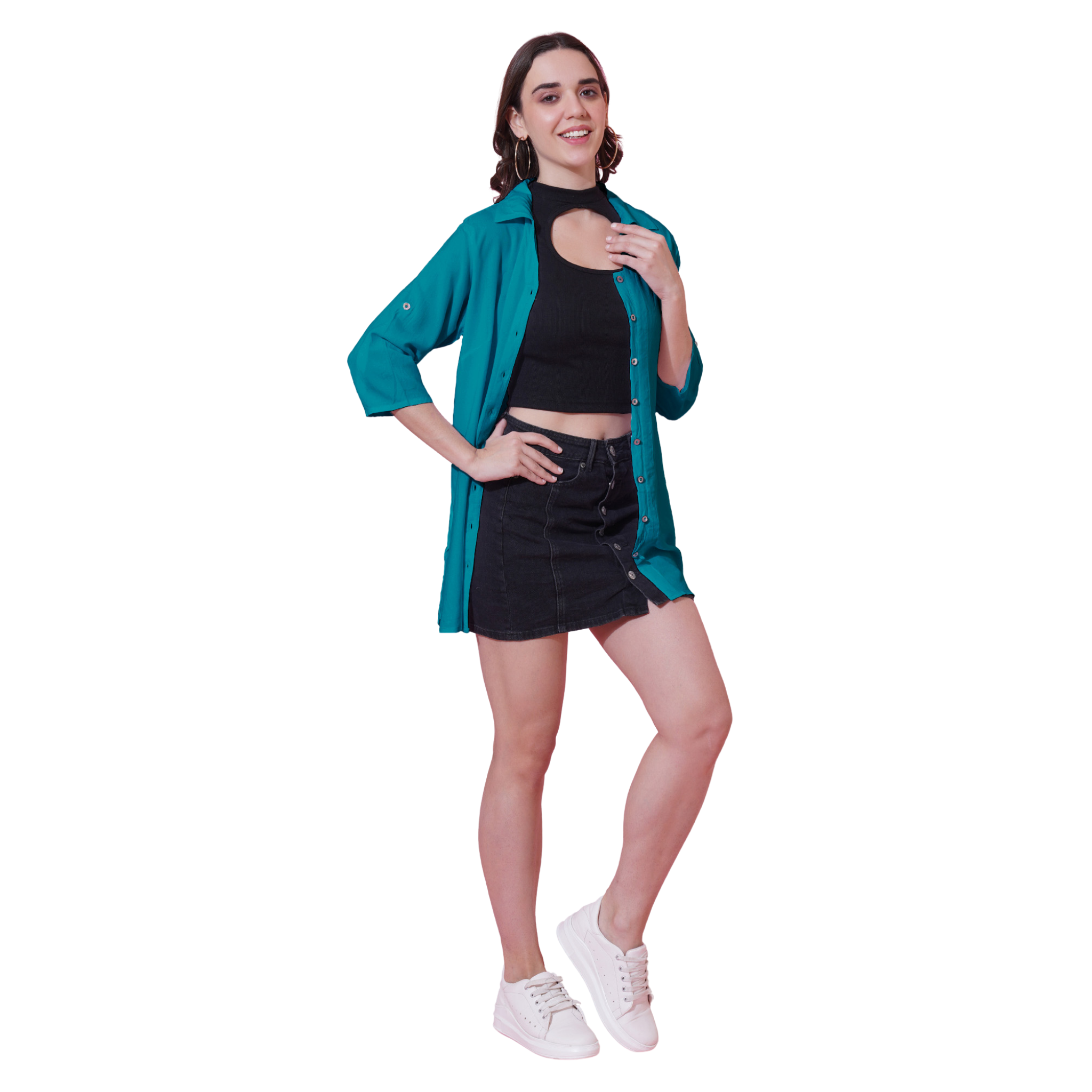 Turquoise Oversize Shirt